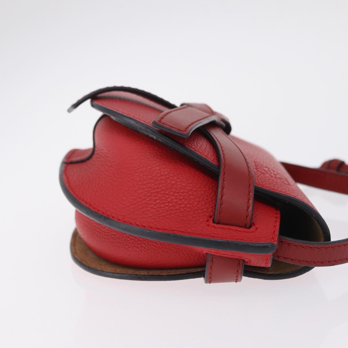 Loewe Metal Gate Leather Red Leather Shoulder Bag Bag (Pre-Owned)