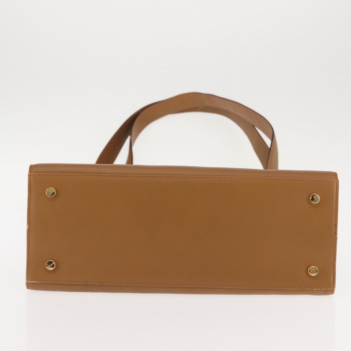 Salvatore Ferragamo Gancini Leather Beige Leather Shoulder Bag Bag (Pre-Owned)