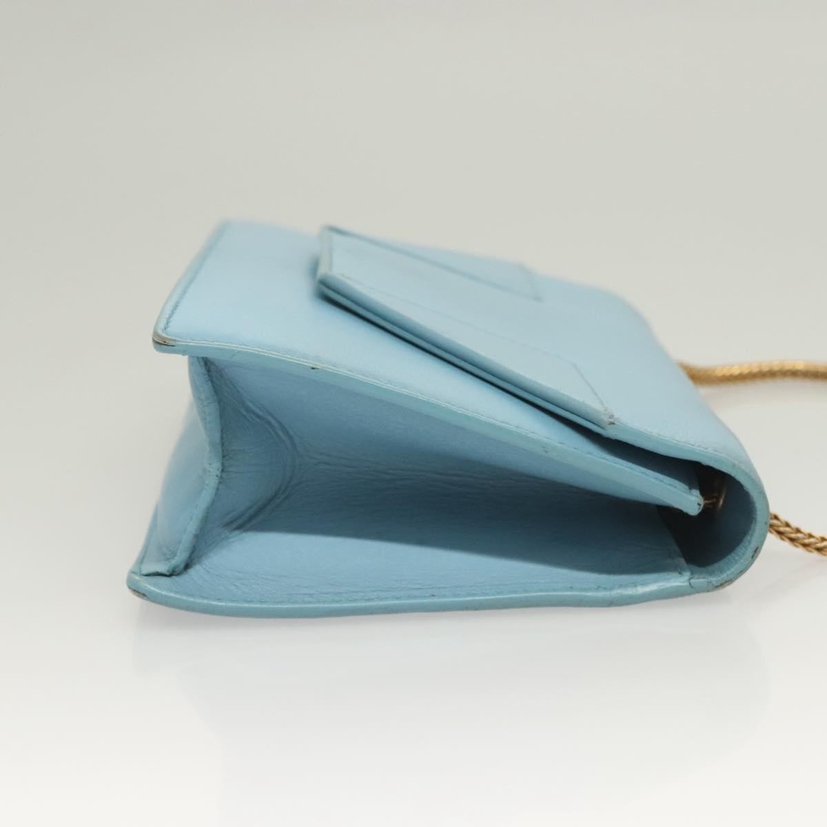 Saint Laurent Betty Leather Blue Leather Shoulder Bag Bag (Pre-Owned)