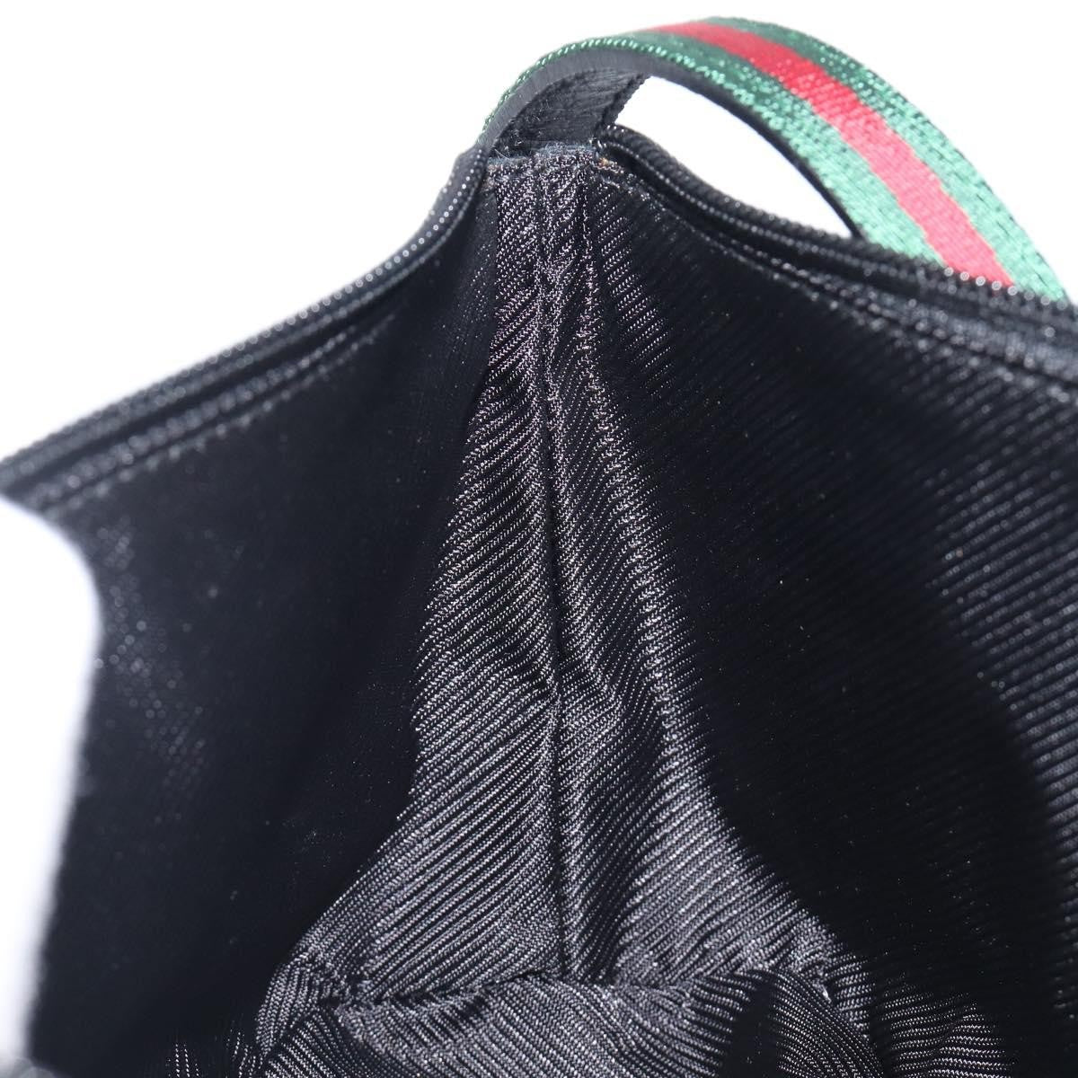 Gucci Zipped Pochette Gg Canvas Black Canvas Shoulder Bag Bag (Pre-Owned)