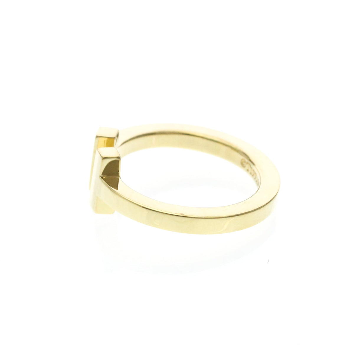 Tiffany & Co. T Square 18K Yellow Gold Gold Yellow_Gold Ring Jewelry (Pre-Owned)