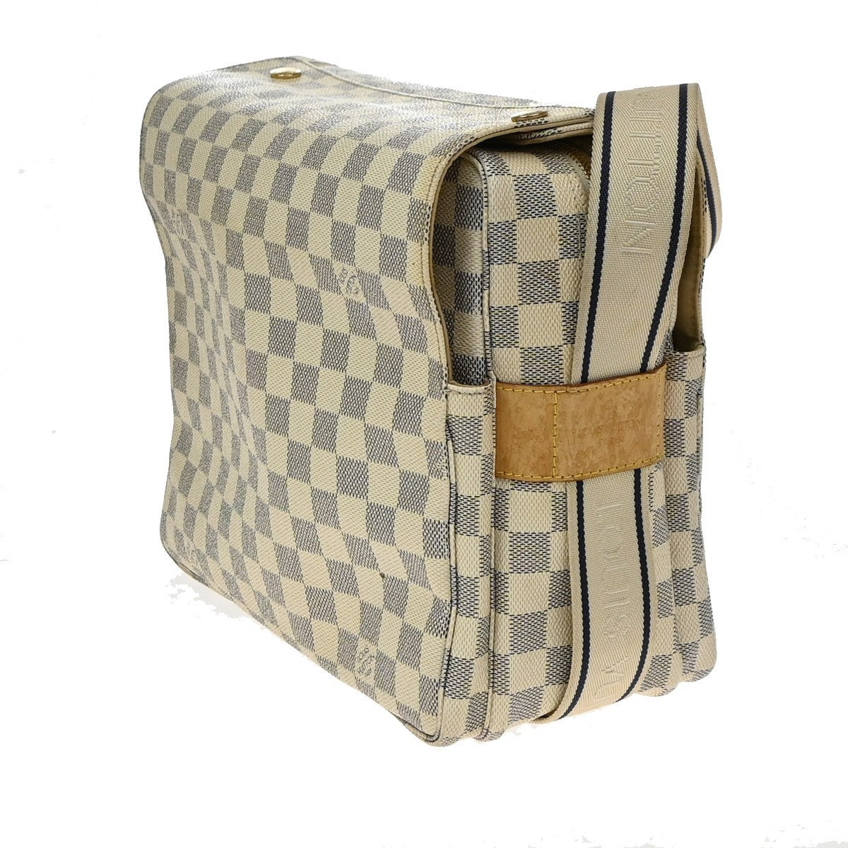 Louis Vuitton Naviglio Damier White Canvas Shoulder Bag Bag (Pre-Owned)