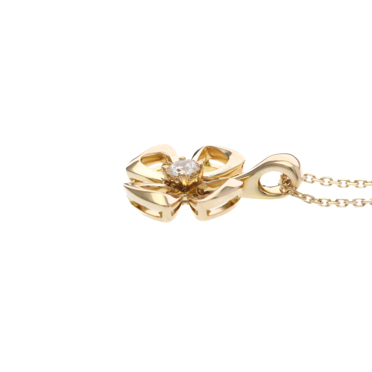 Bvlgari Fiorever Pendant 18K Rose Gold With Ruby And Diamonds Gold Pink_Gold Necklace Jewelry (Pre-Owned)