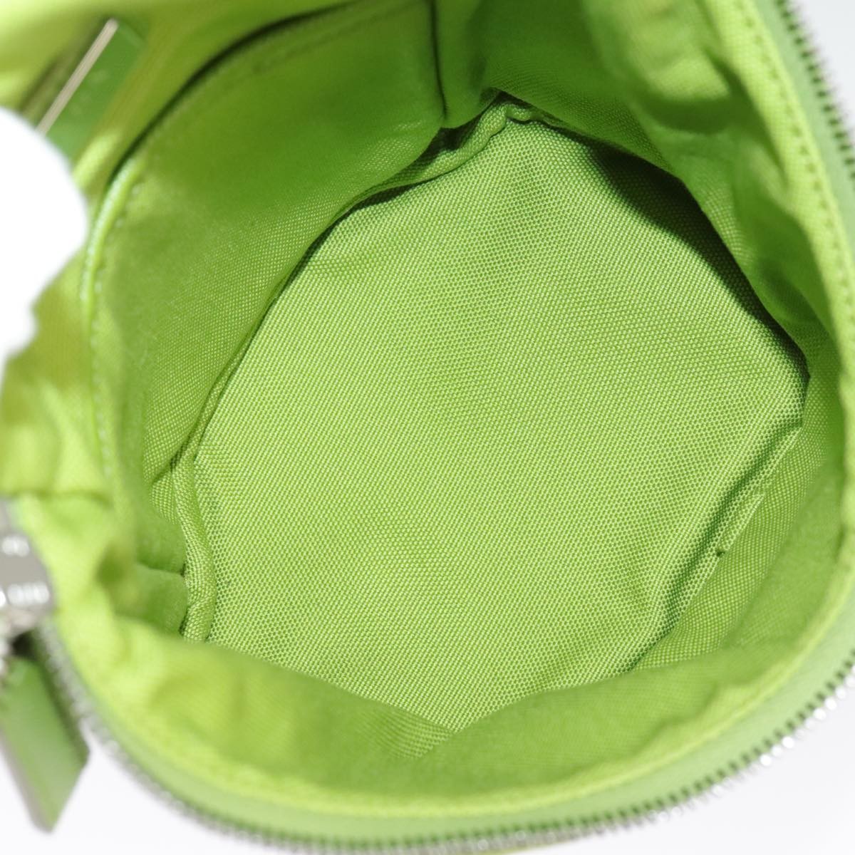 Prada Zipped Triangle Canvas Green Canvas Crossbody Bag Bag (Pre-Owned)