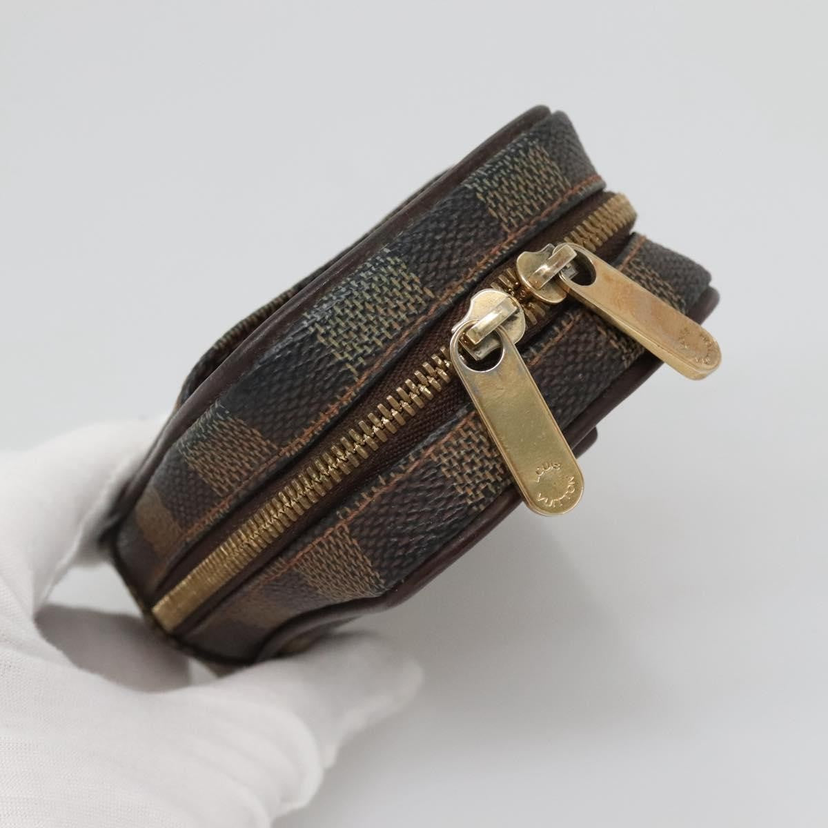 Louis Vuitton Etui Okapi Camera Case Damier Ebene Brown Canvas Bag (Pre-Owned)