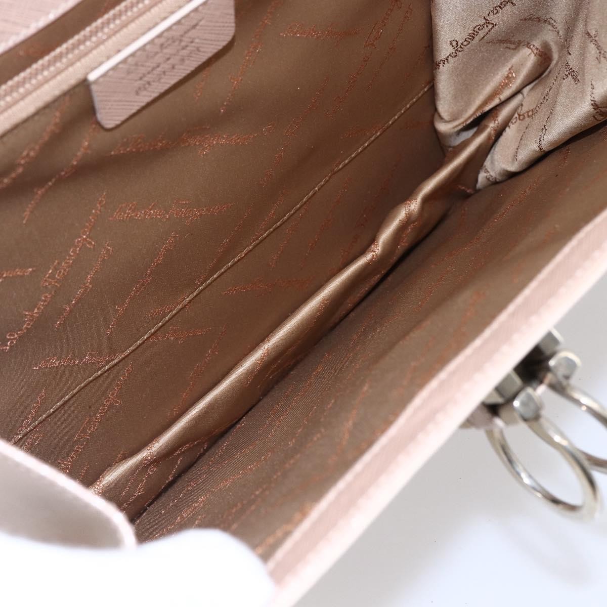 Salvatore Ferragamo Gancini Leather Pink Leather Handbag (Pre-Owned)