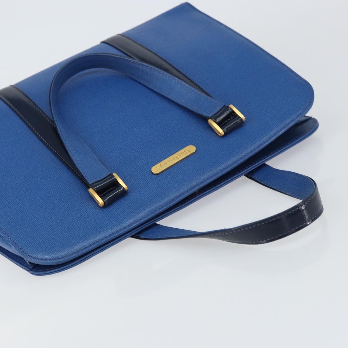Burberry Vintage Leather Blue Leather Handbag (Pre-Owned)