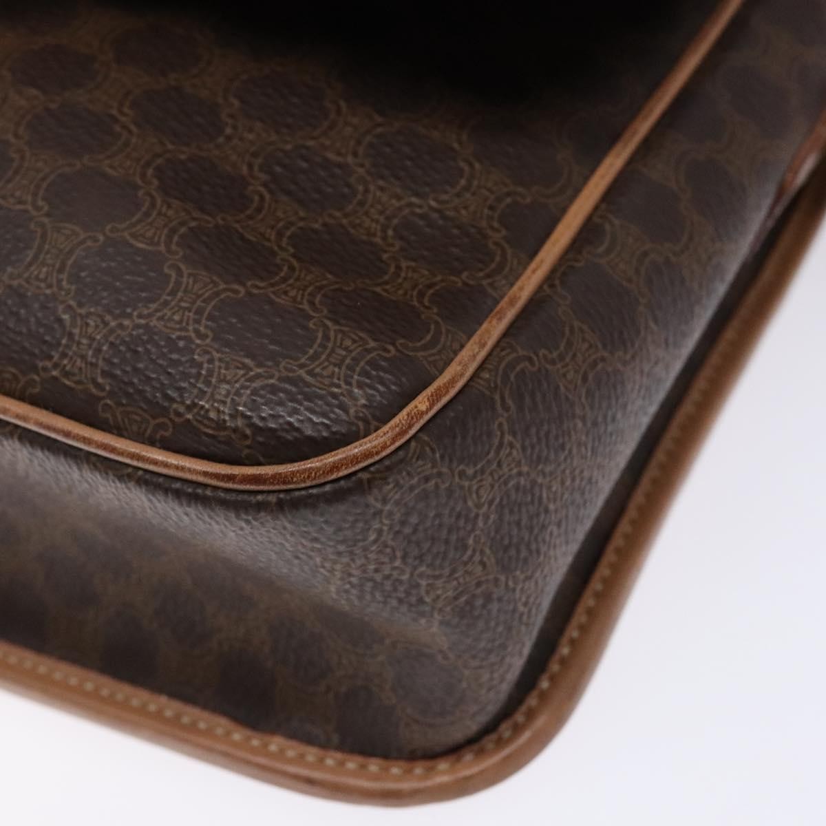 Celine Vintage Macadam Canvas Brown Canvas Bag (Pre-Owned)