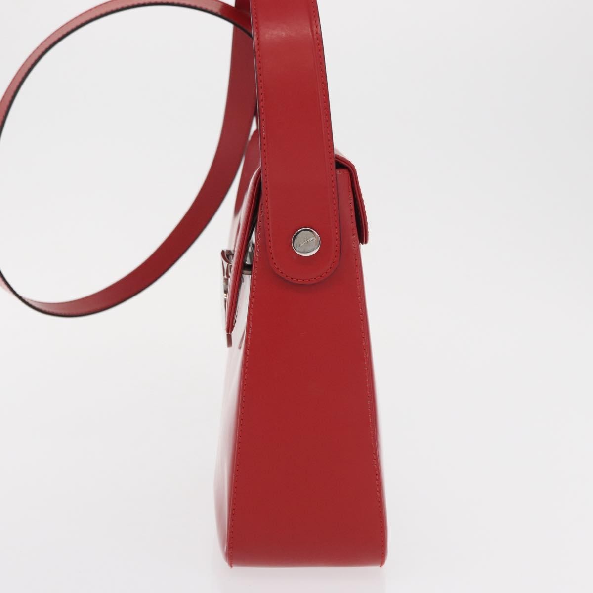 Salvatore Ferragamo Vala Leather Red Leather Handbag (Pre-Owned)