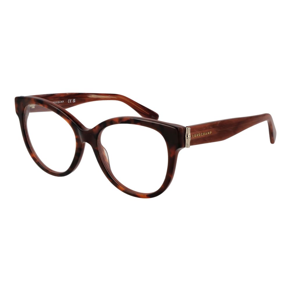 Longchamp Brown Acetate Glasses Women's (Frames)