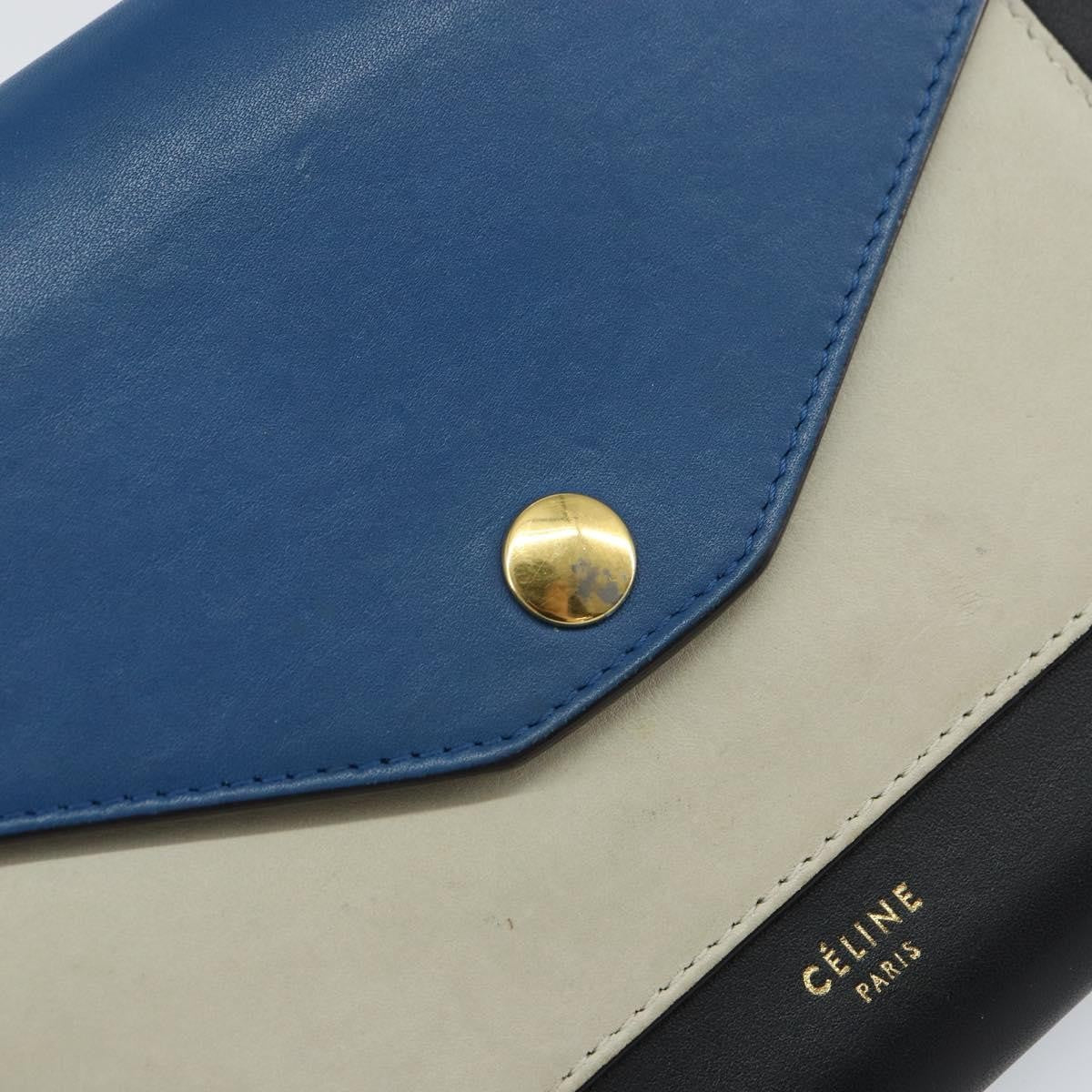 Celine Pocket Envelope Wallet On Chain Leather Multicolour Leather Clutche & Pouche Bag (Pre-Owned)