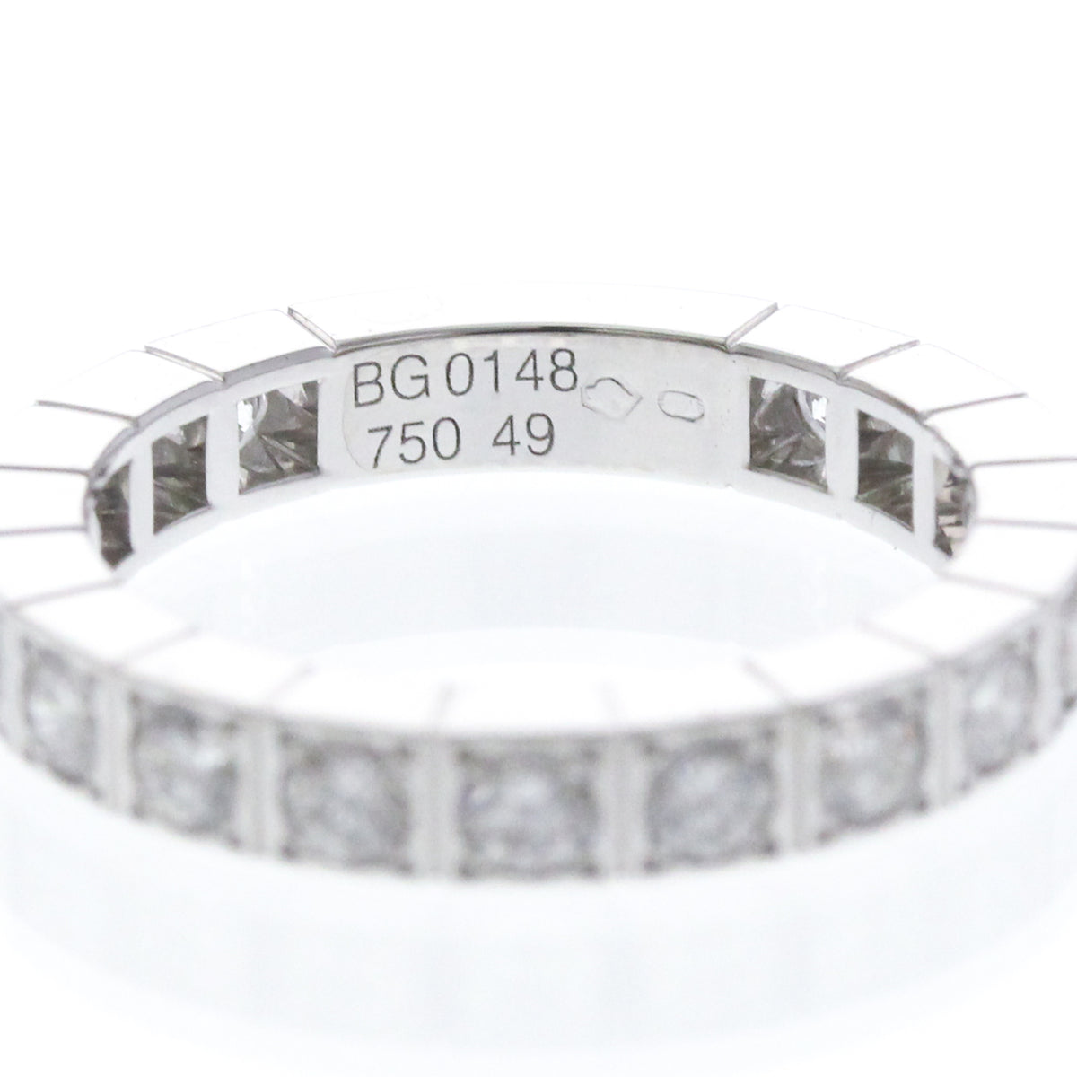 Cartier Lanieres Diamond 18K White Gold With Diamond Silver White_Gold Ring Jewelry (Pre-Owned)