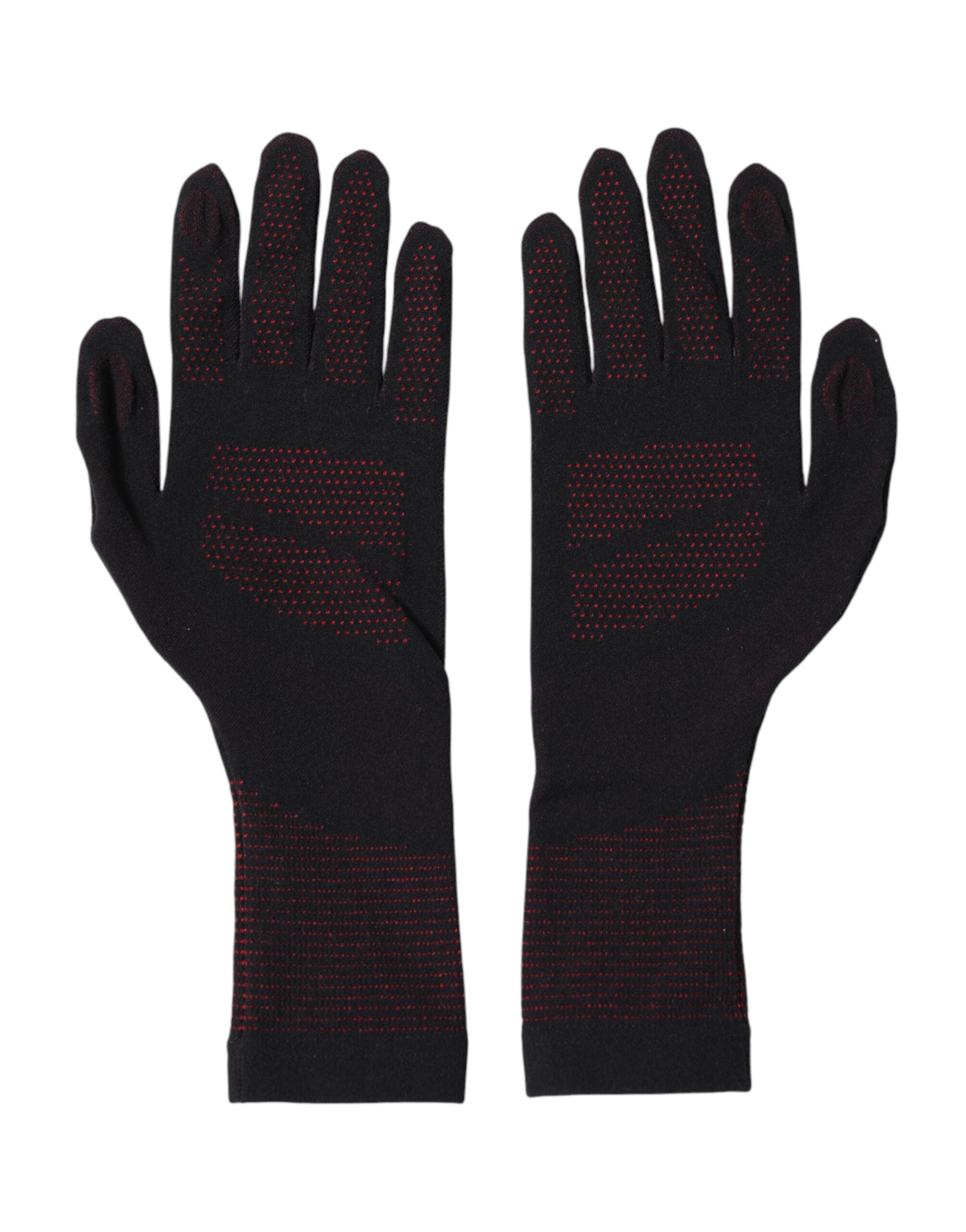 Dolce & Gabbana Black DG Logo Cotton Hands Mitten Men Men's Gloves