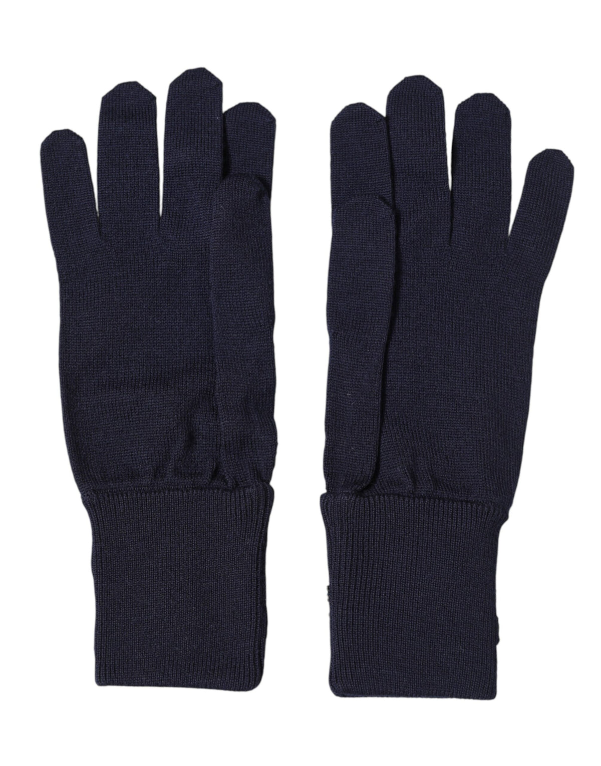 Dolce & Gabbana Blue Wool Knit #DMen'sLondon Embroidered Mitten Men's Gloves