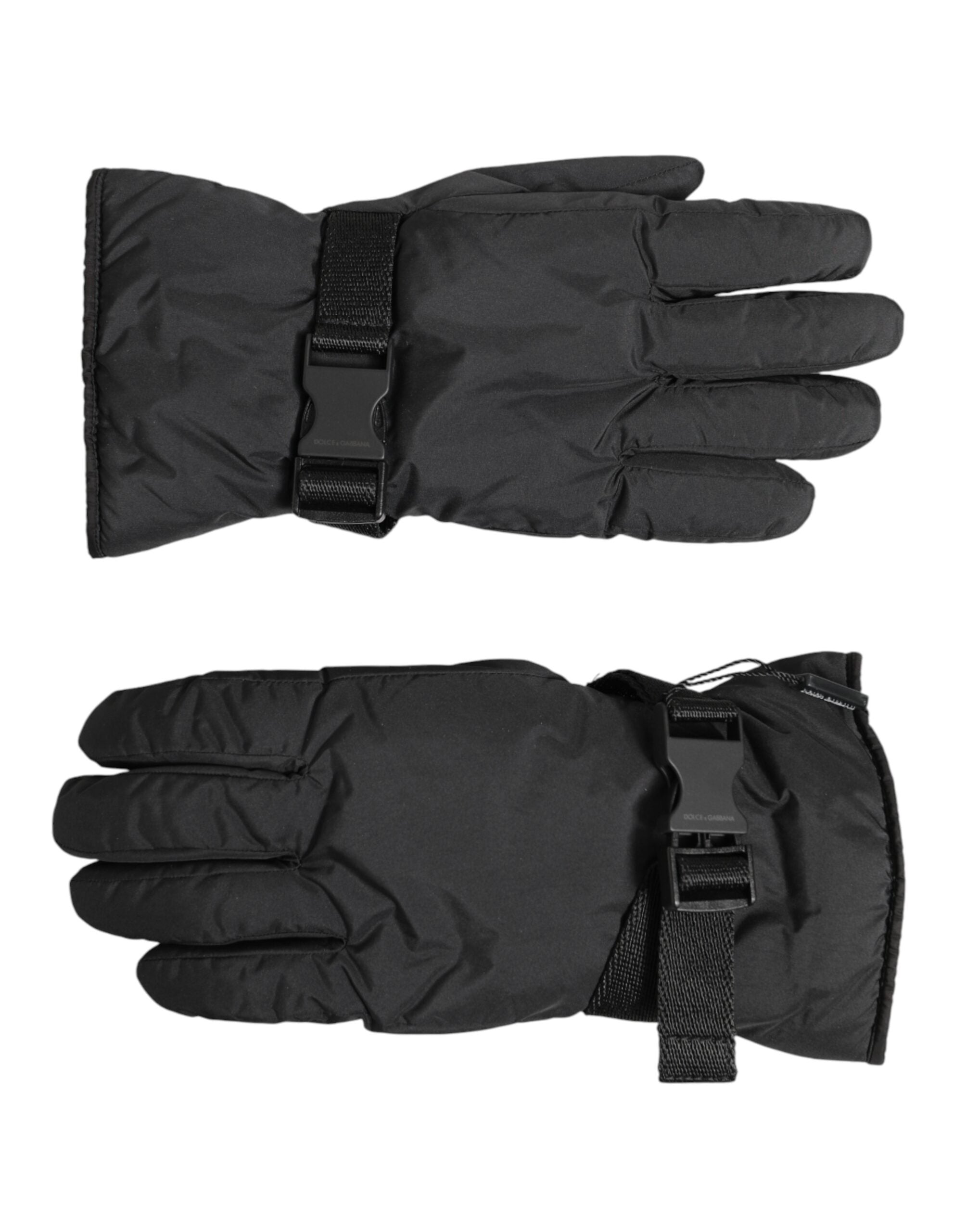 Dolce & Gabbana Black Windproof Ski Winter Warm Non Slip Men's Gloves