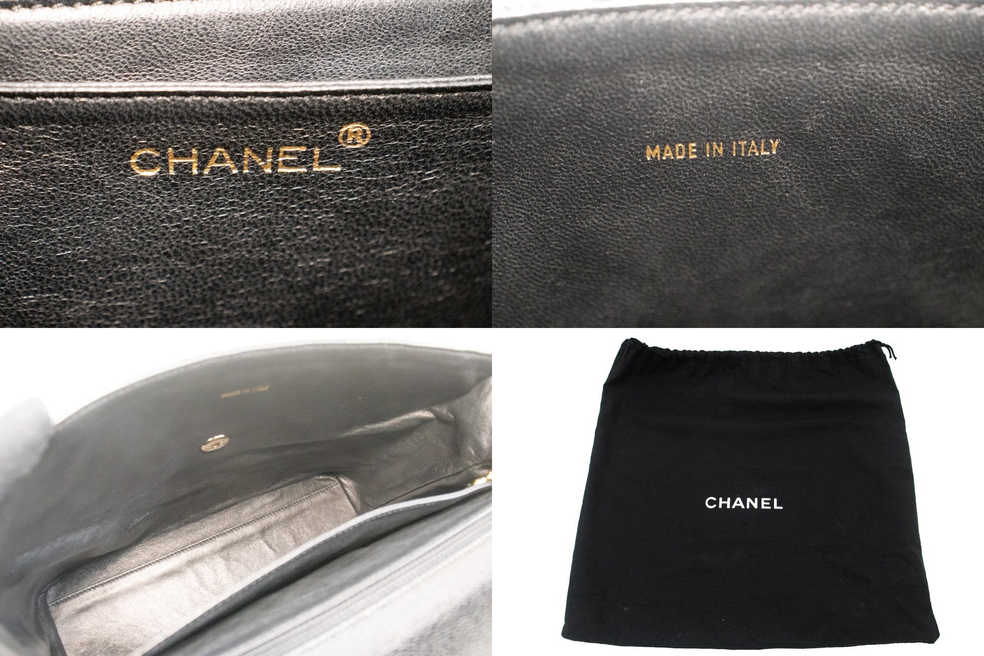 Chanel Kelly Black Leather Handbag (Pre-Owned)