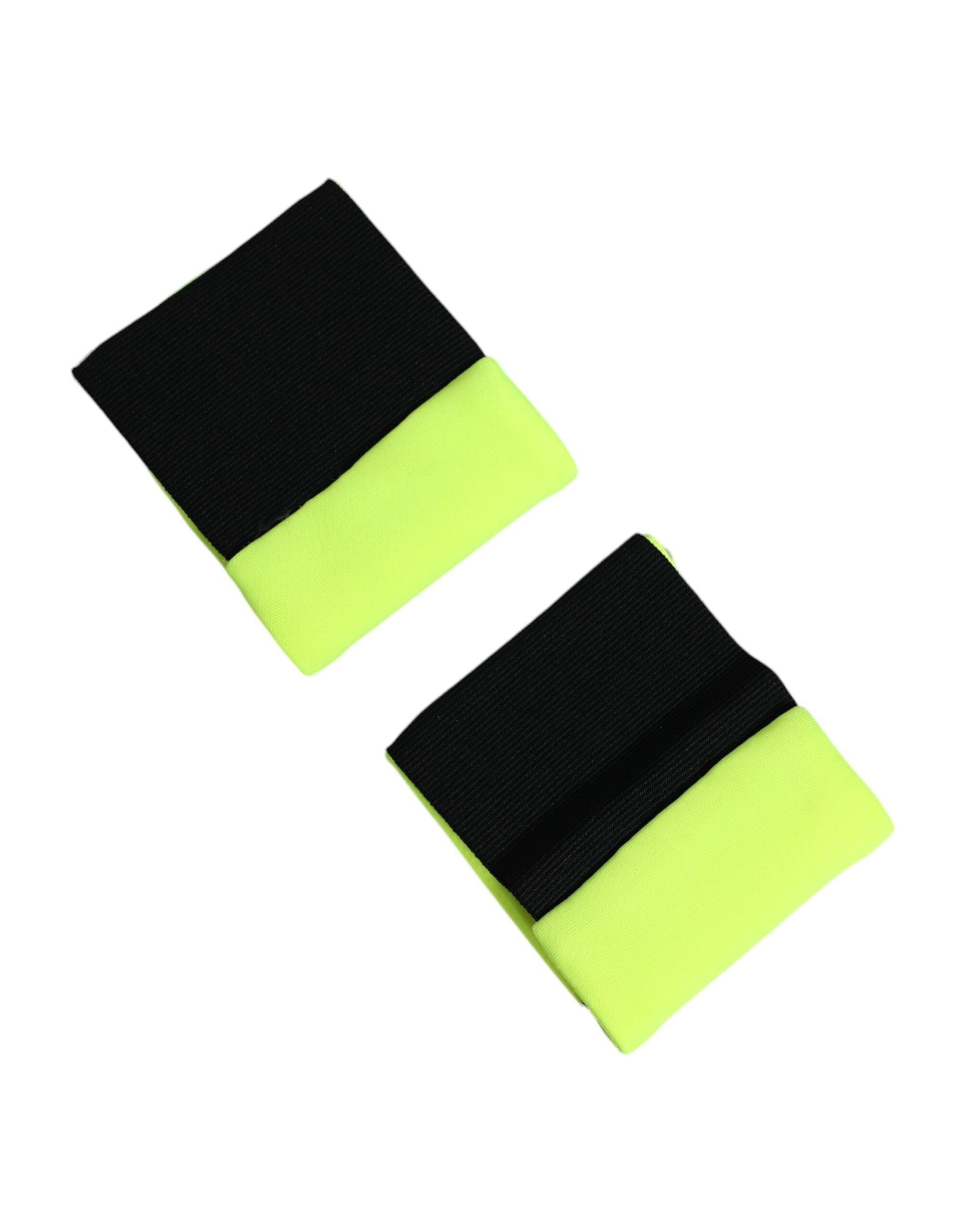 Dolce & Gabbana Yellow Green DG Logo Polyester 1 Pair Men's Wristband