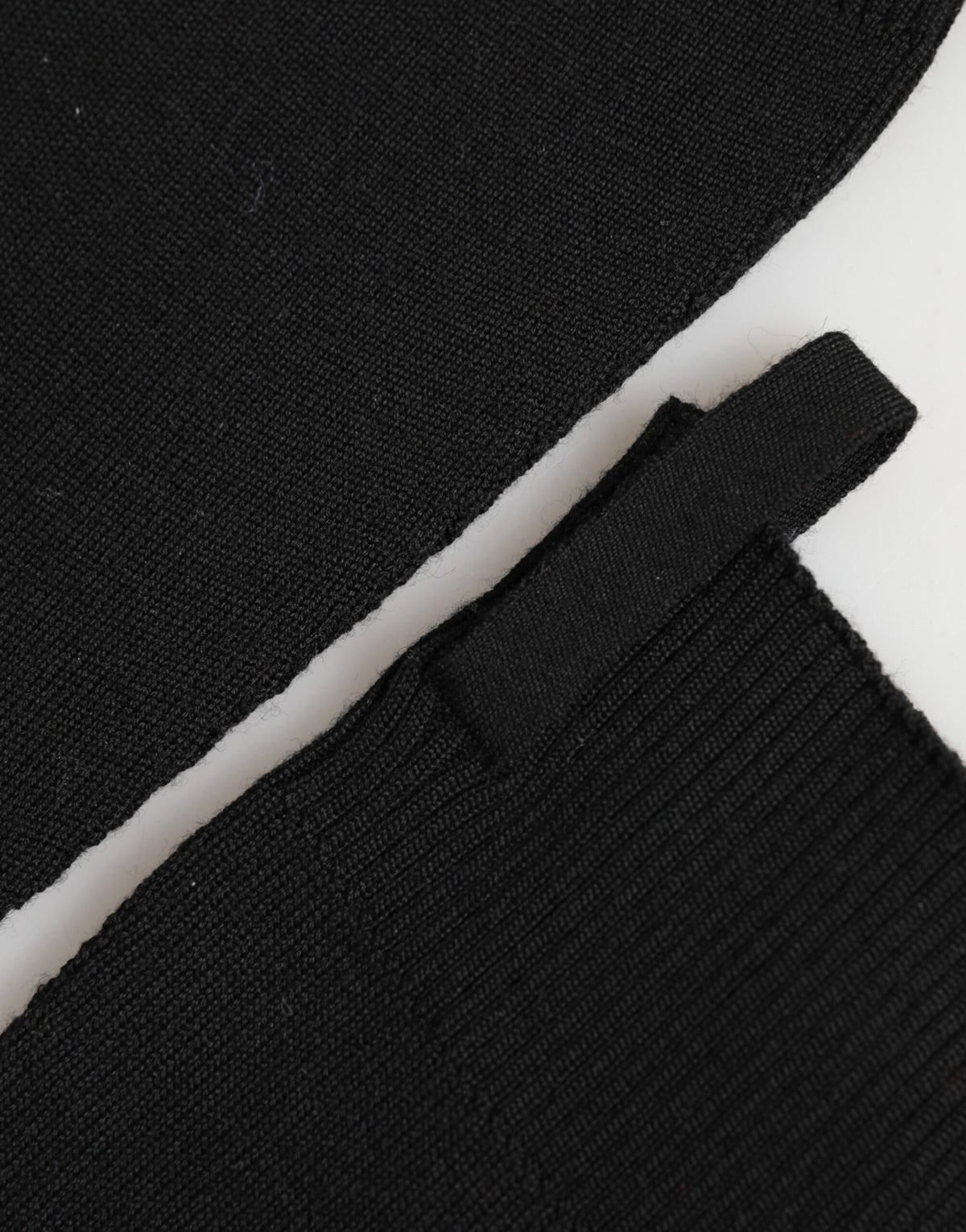 Dolce & Gabbana Black Virgin Wool Knitted Fingerless Men Men's Gloves