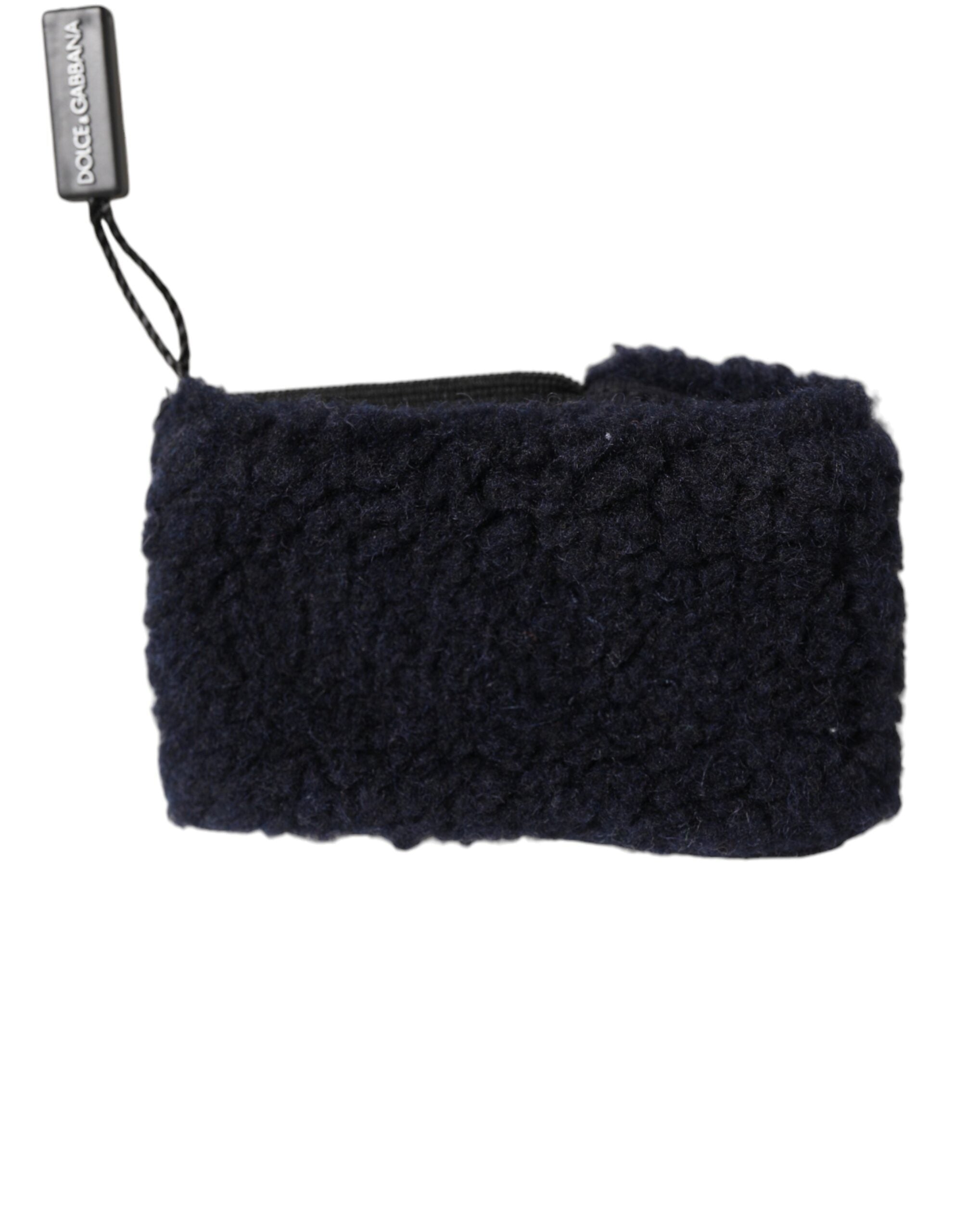 Dolce & Gabbana Black Wool Knitted Sweatbands Men Men's Wristband