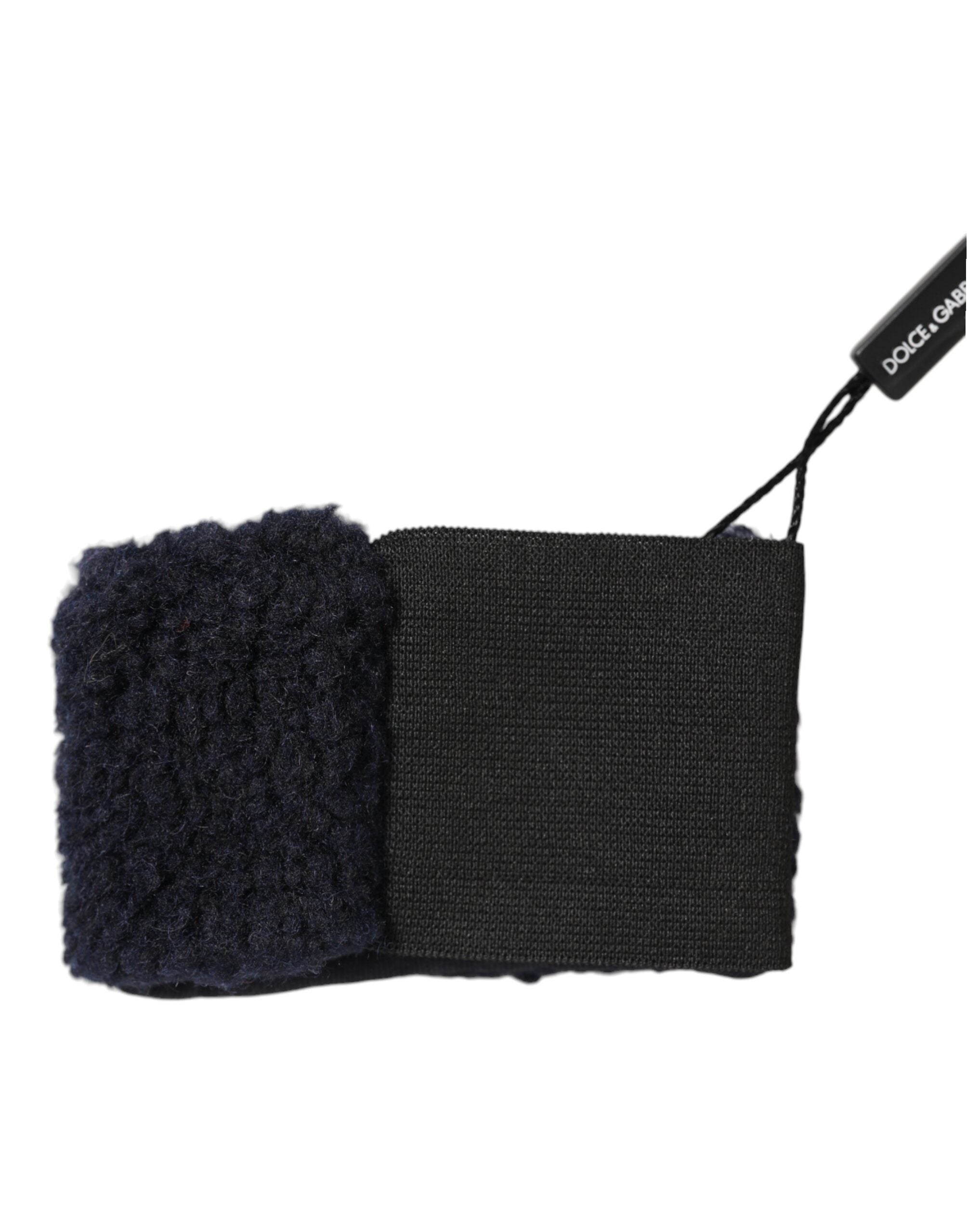 Dolce & Gabbana Black Wool Knitted Sweatbands Men Men's Wristband