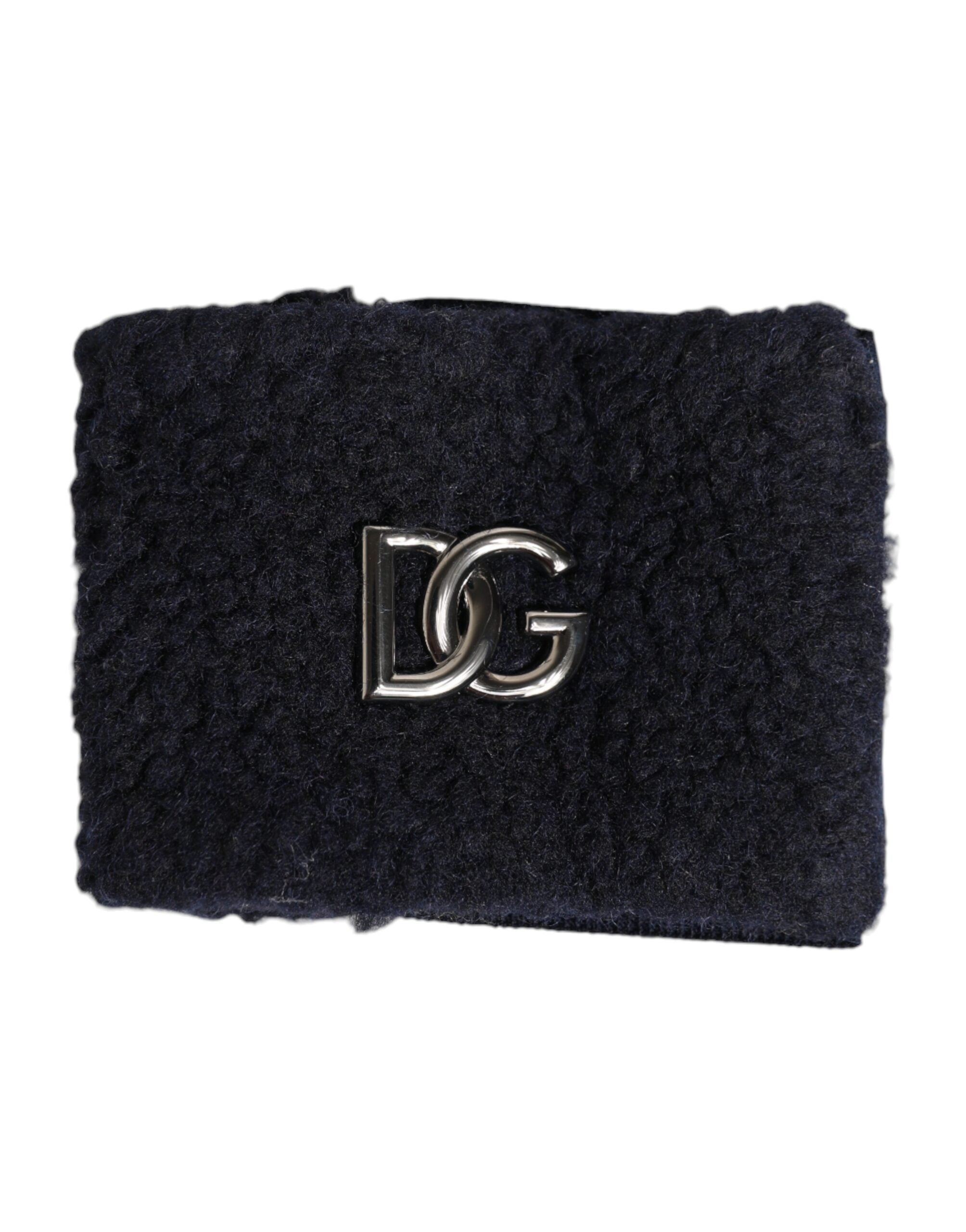 Dolce & Gabbana Black Polyester Logo Plaque Men One Size Men's Wristband