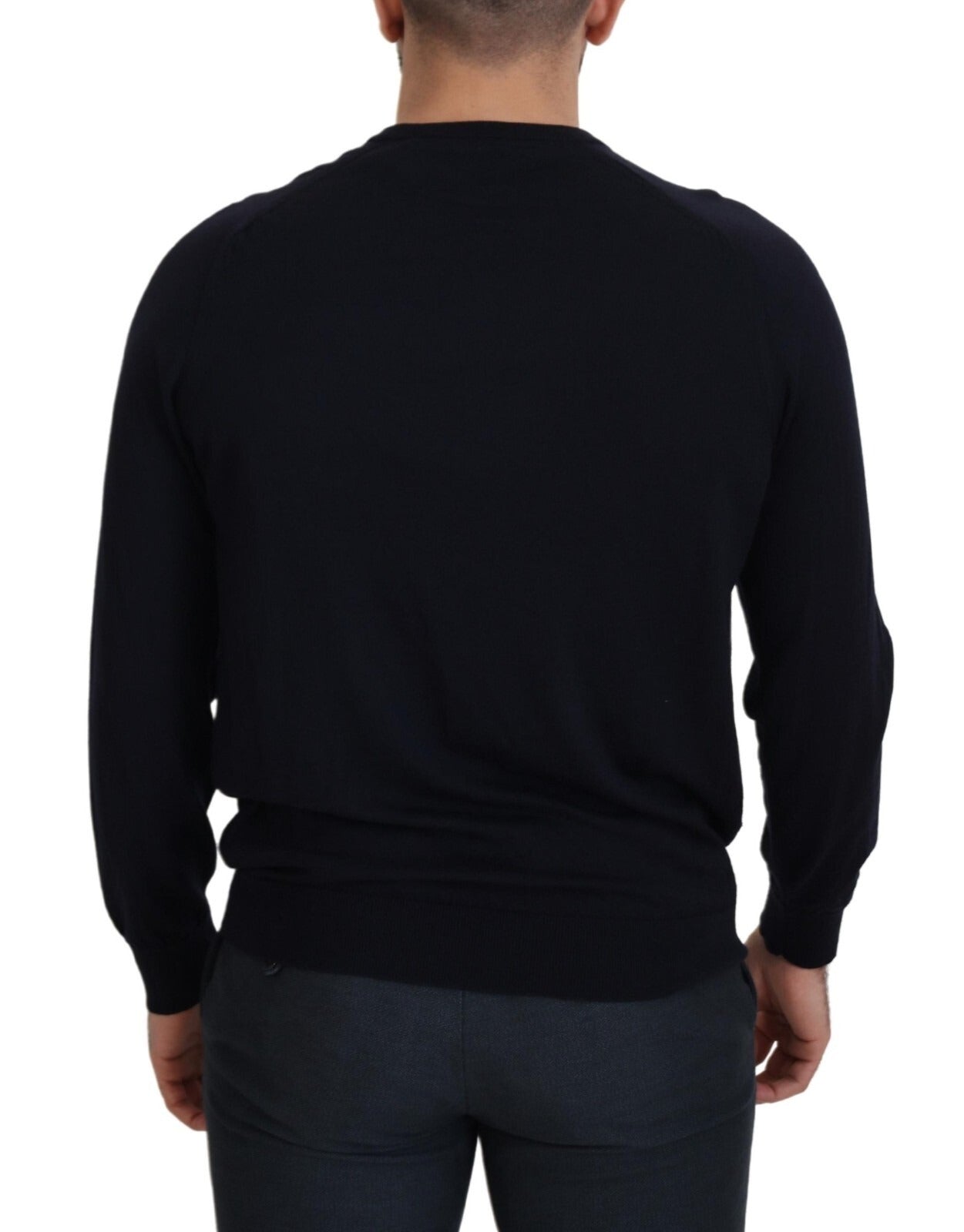 Alpha Studio Black Wool Crewneck Pullover Sweatshirt Men's Sweater (Pre-Owned)