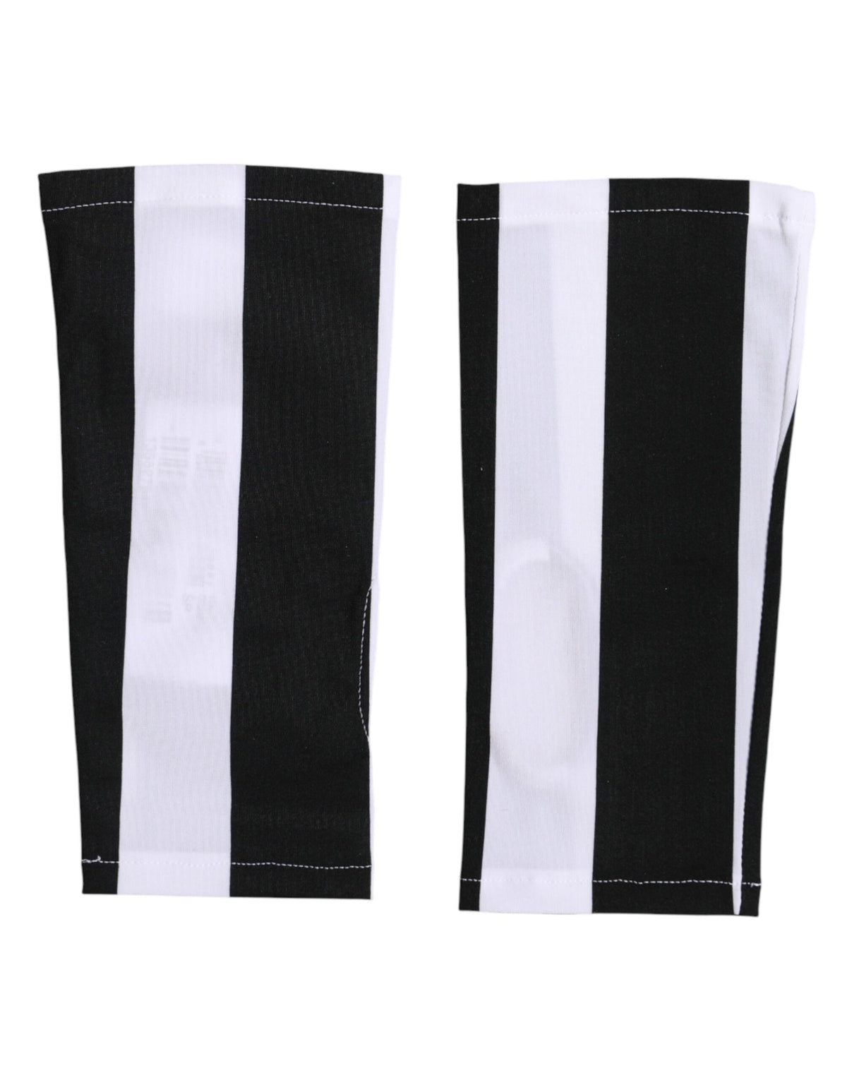 Dolce & Gabbana Black White Nylon Fingerless Wrist Length Women's Gloves