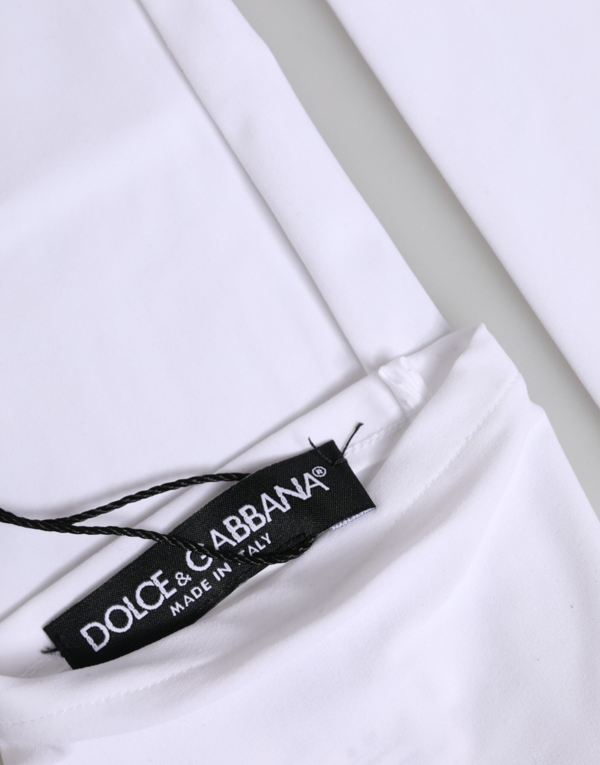 Dolce & Gabbana White Nylon Fingerless Elbow Length Mitten Women's Gloves (Pre-Owned)