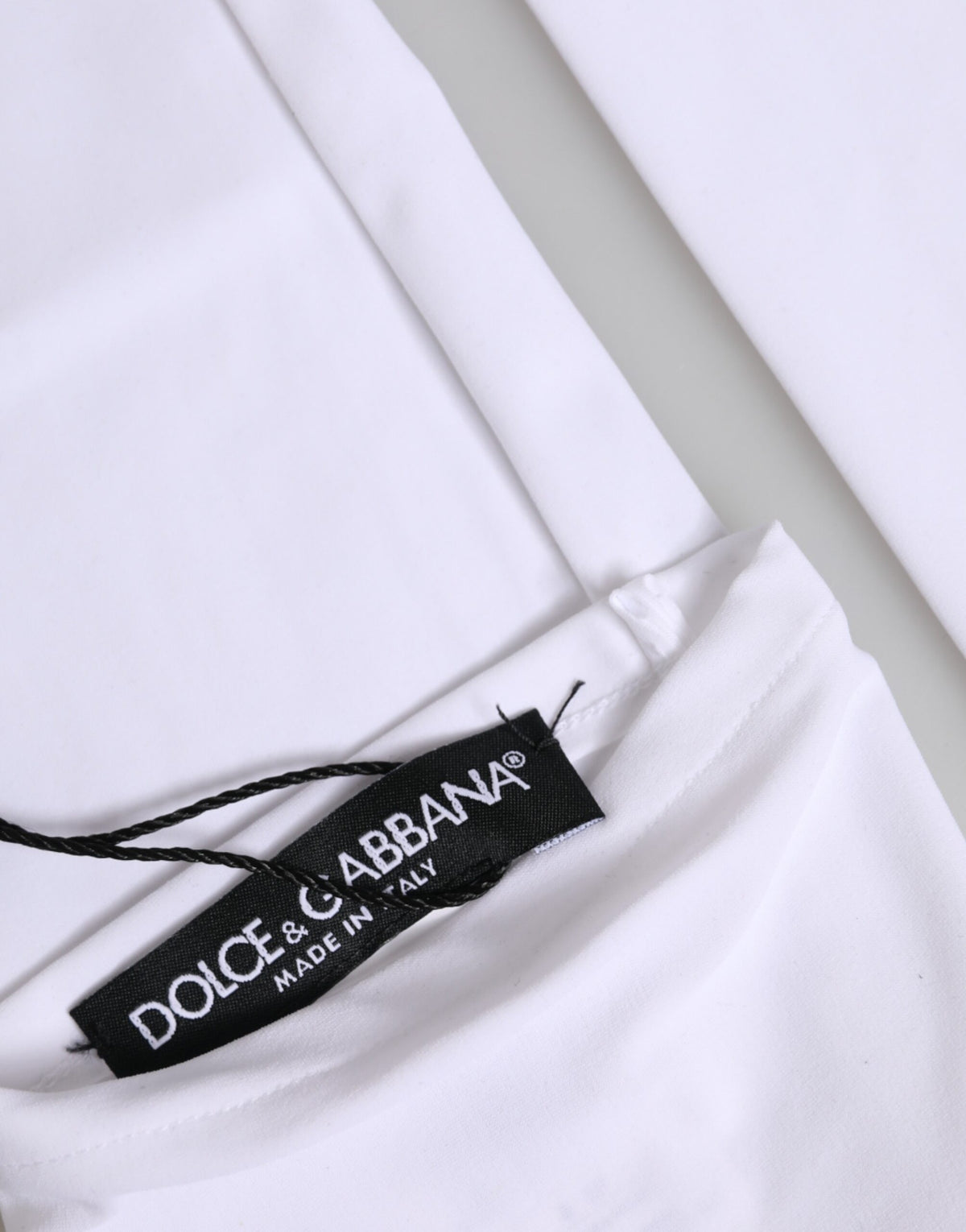 Dolce & Gabbana White Nylon Fingerless Elbow Length Mitten Women's Gloves (Pre-Owned)