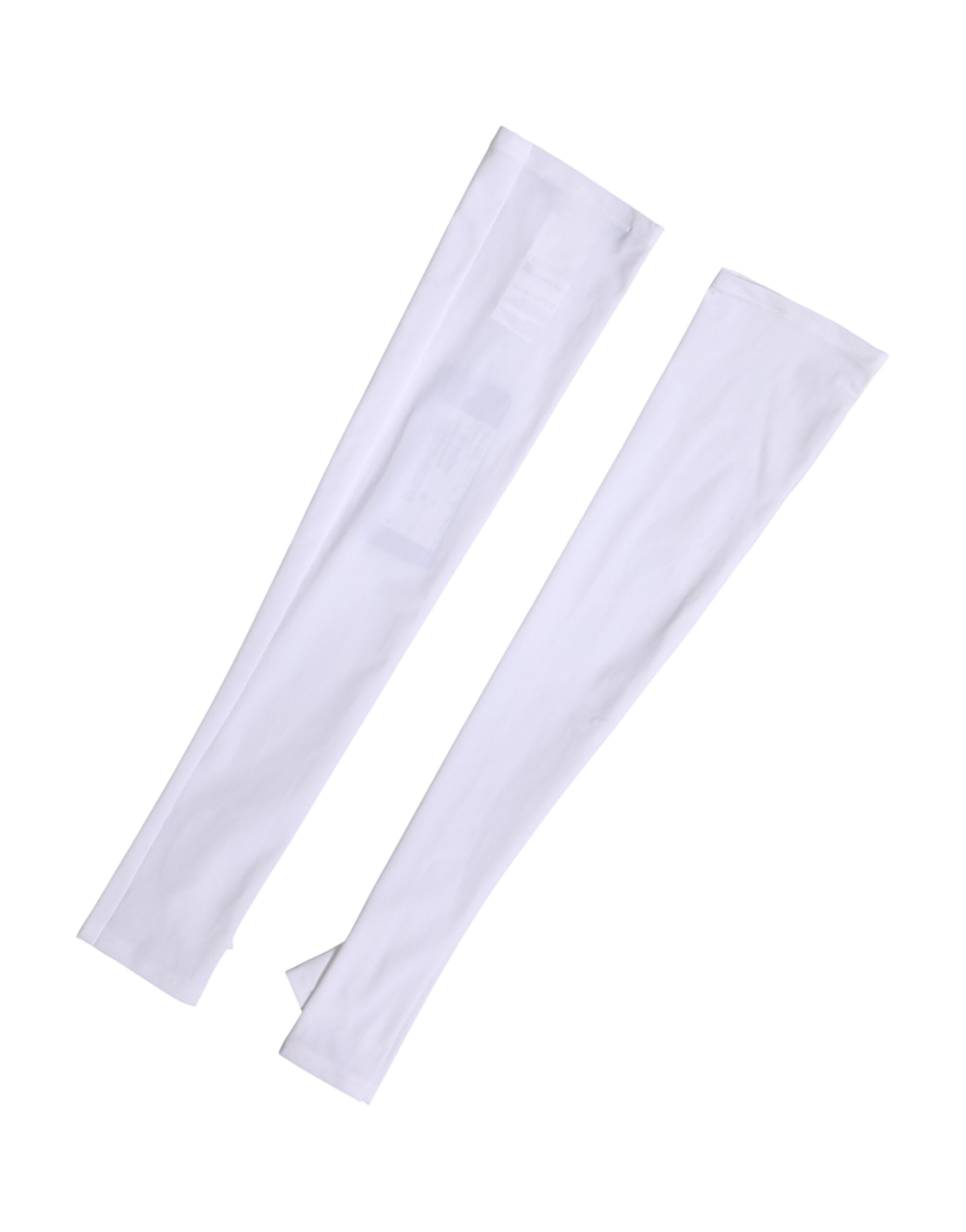 Dolce & Gabbana White Nylon Fingerless Elbow Length Mitten Women's Gloves (Pre-Owned)