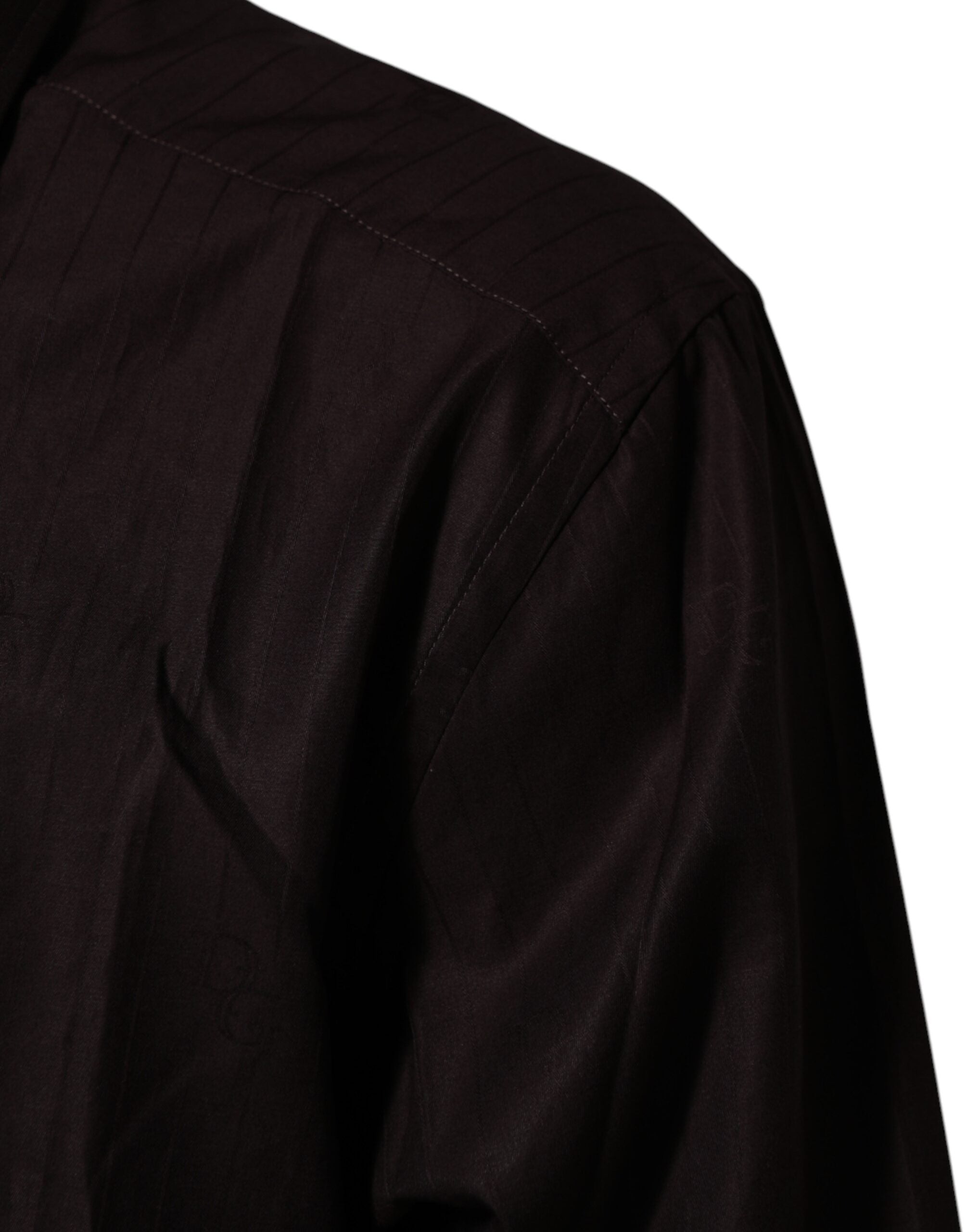 Dolce & Gabbana Brown Cotton LongSleeve MARTINI Dress Men's Shirt