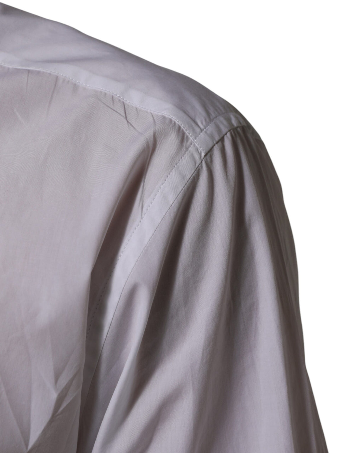 Dolce & Gabbana White Cotton Collared Men MARTINI Dress Men's Shirt (Pre-Owned)
