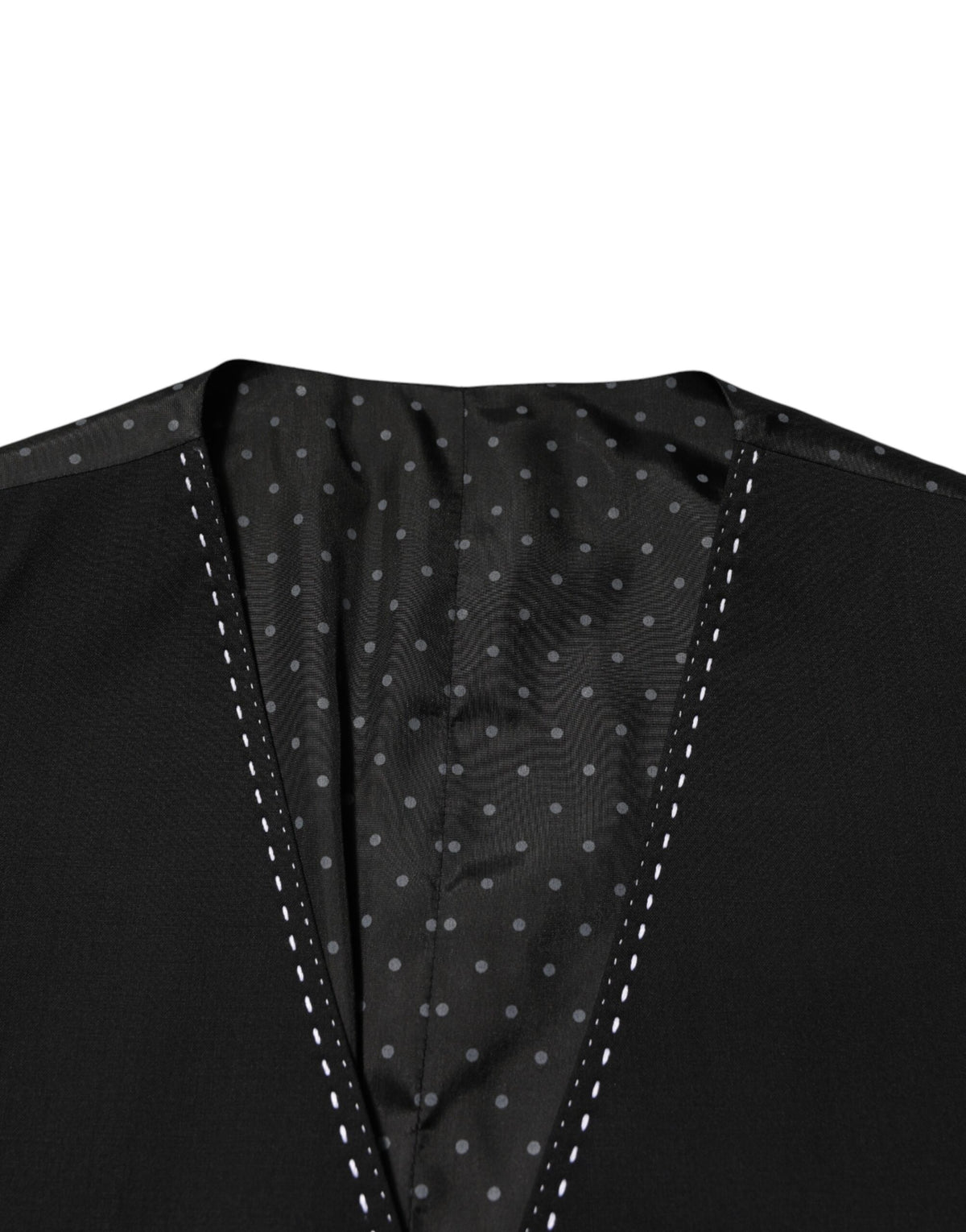 Dolce & Gabbana Black Wool Dress Formal Men Waistcoat Men's Vest