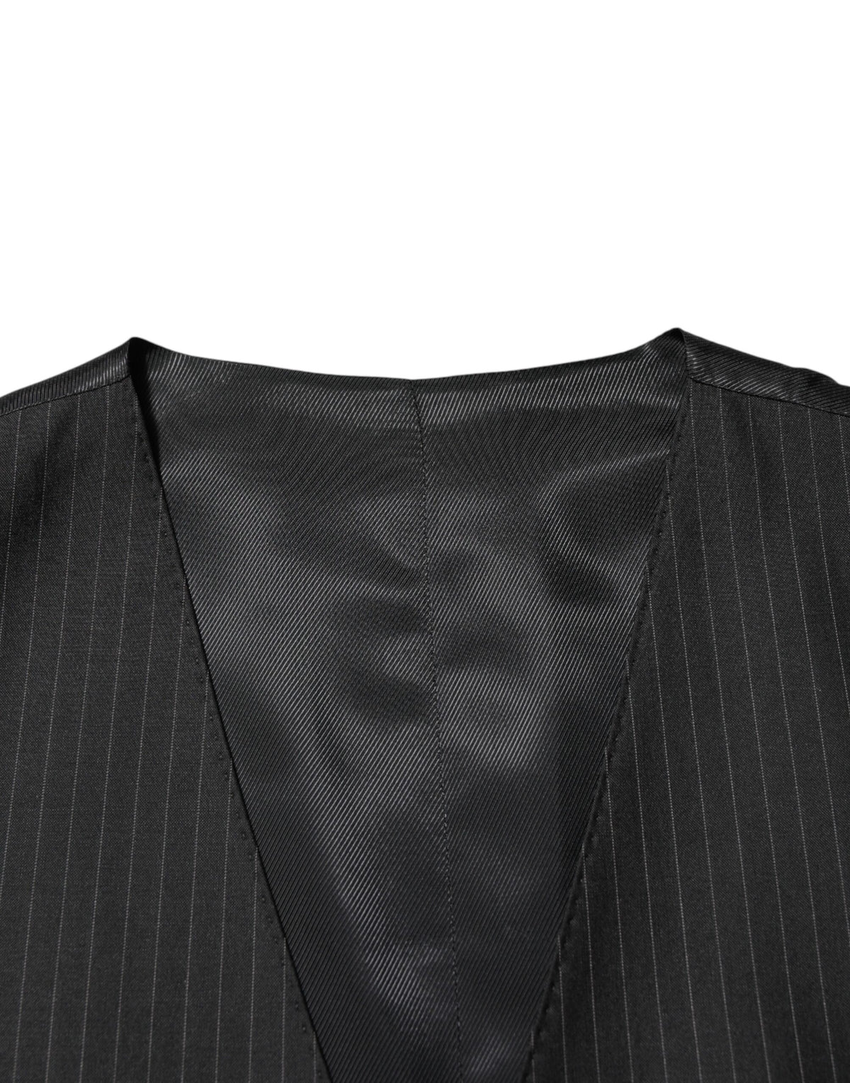 Dolce & Gabbana Black Wool Men Dress Formal Waistcoat Men's Vest