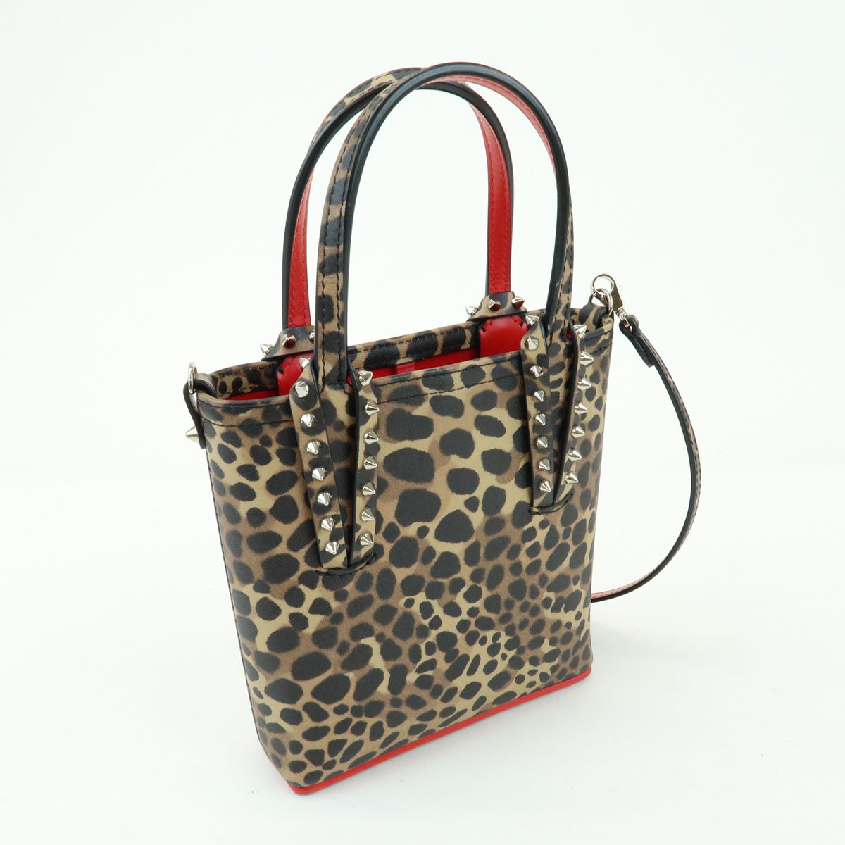 Christian Louboutin Cabata Leather Brown Leather Tote Bag Bag (Pre-Owned)