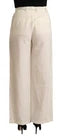 Jucca Off White Cotton High Waist Straight Women Women's Trouser (Pre-Owned)