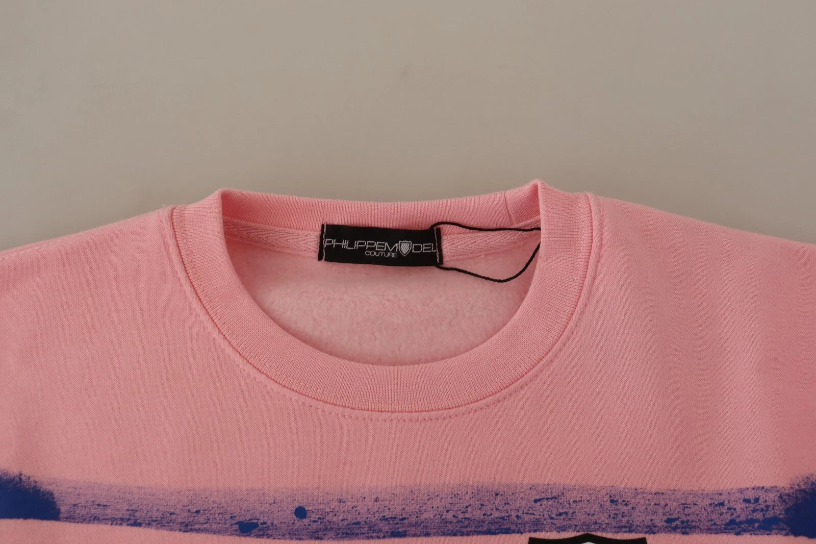 Philippe Model Pink Printed Long Sleeves Pullover Women's Sweater
