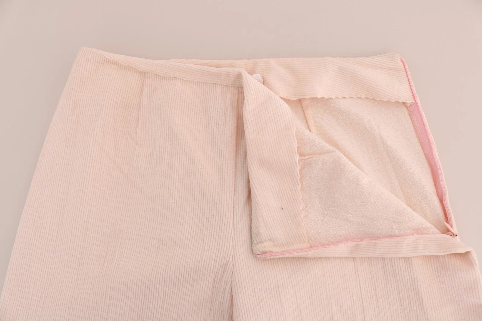 Ermanno Scervino Beige Cotton Stretch Straight Trousers Women's Pants (Pre-Owned)