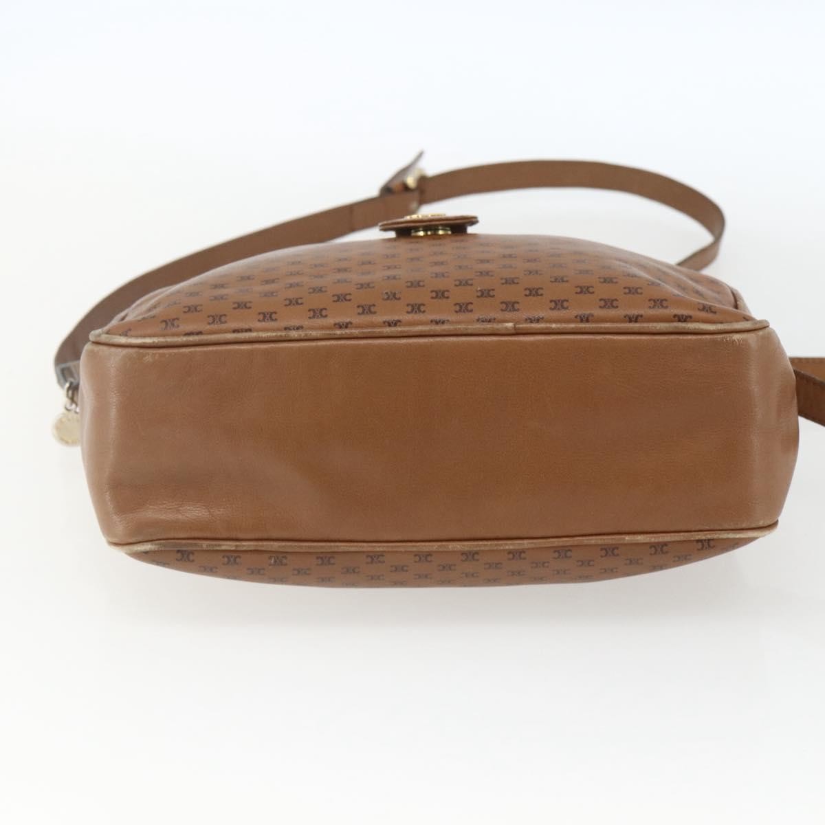 Celine Vintage Macadam Canvas And Leather Brown Canvas Shoulder Bag Bag (Pre-Owned)