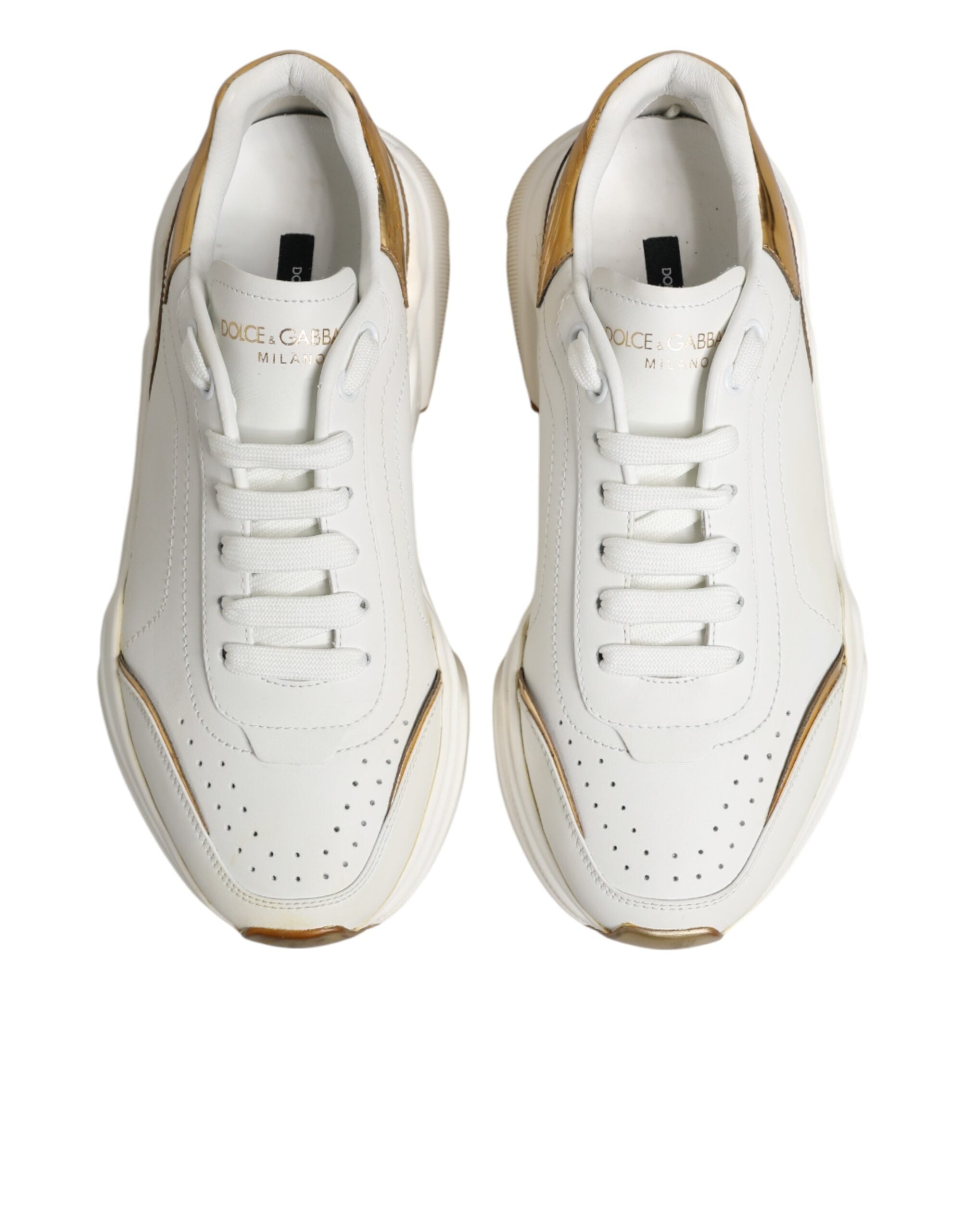 Dolce & Gabbana White Gold Daymaster Low Top Sneakers Women's Shoes (Pre-Owned)
