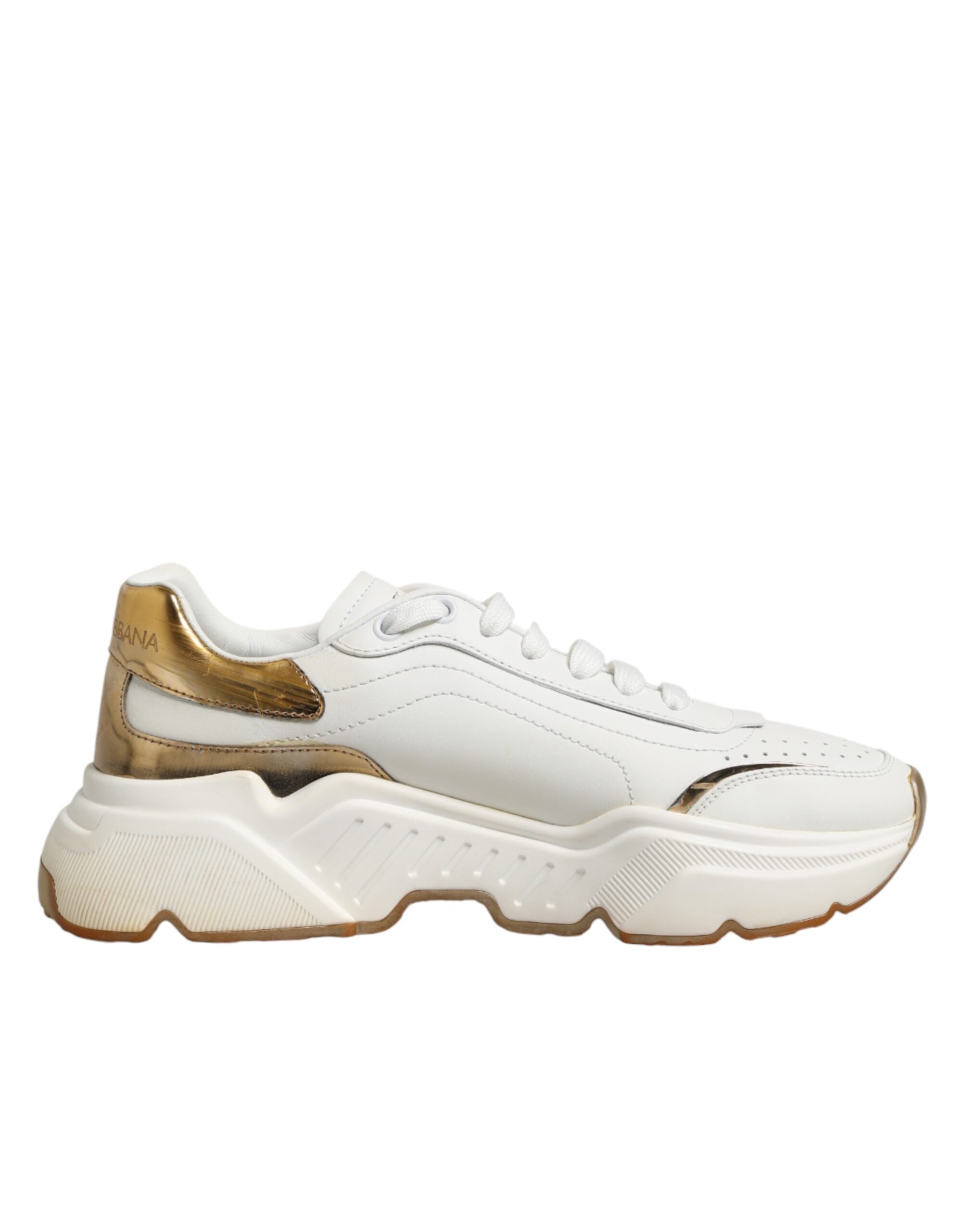 Dolce & Gabbana White Gold Daymaster Low Top Sneakers Women's Shoes (Pre-Owned)