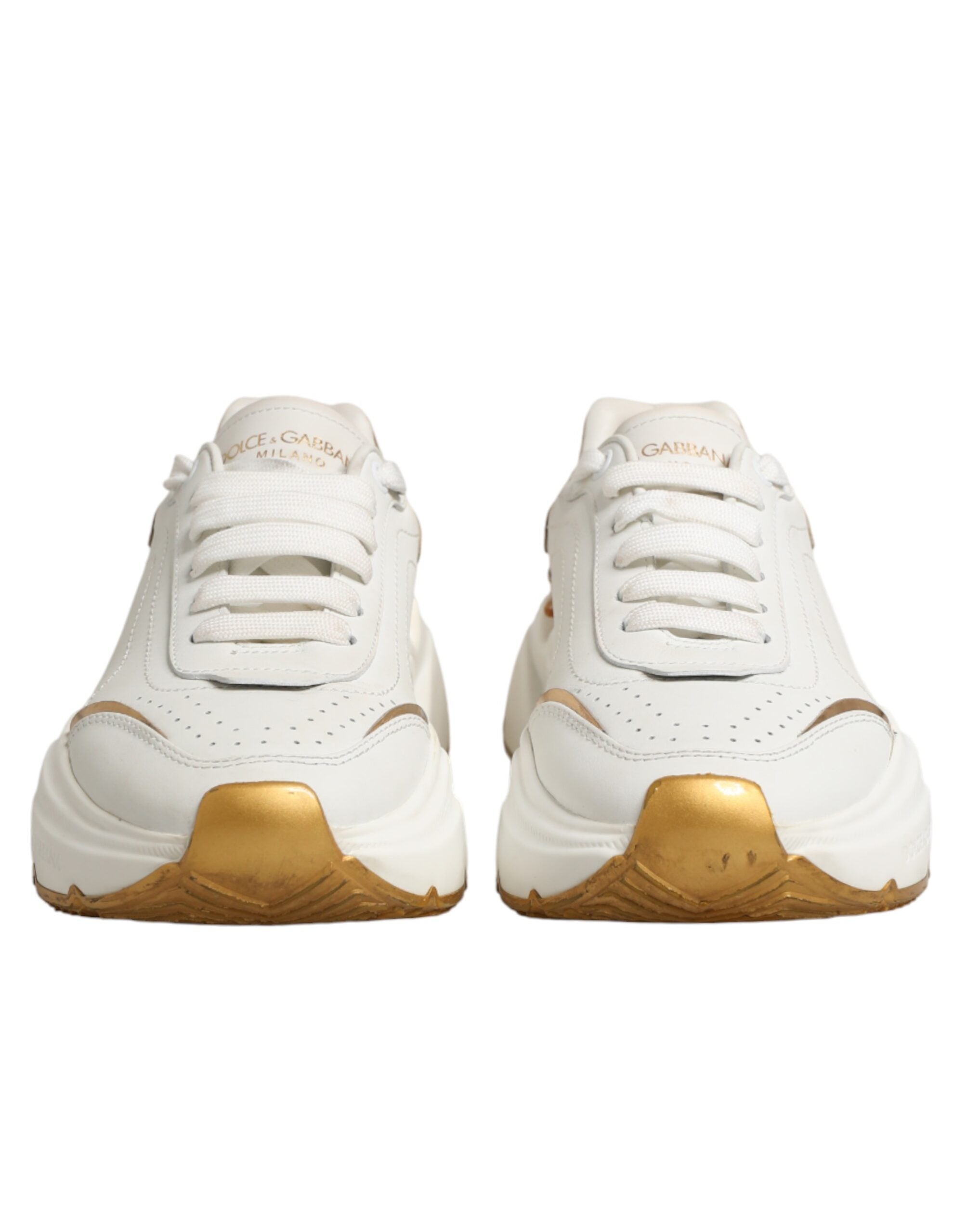 Dolce & Gabbana White Gold Daymaster Low Top Sneakers Women's Shoes (Pre-Owned)