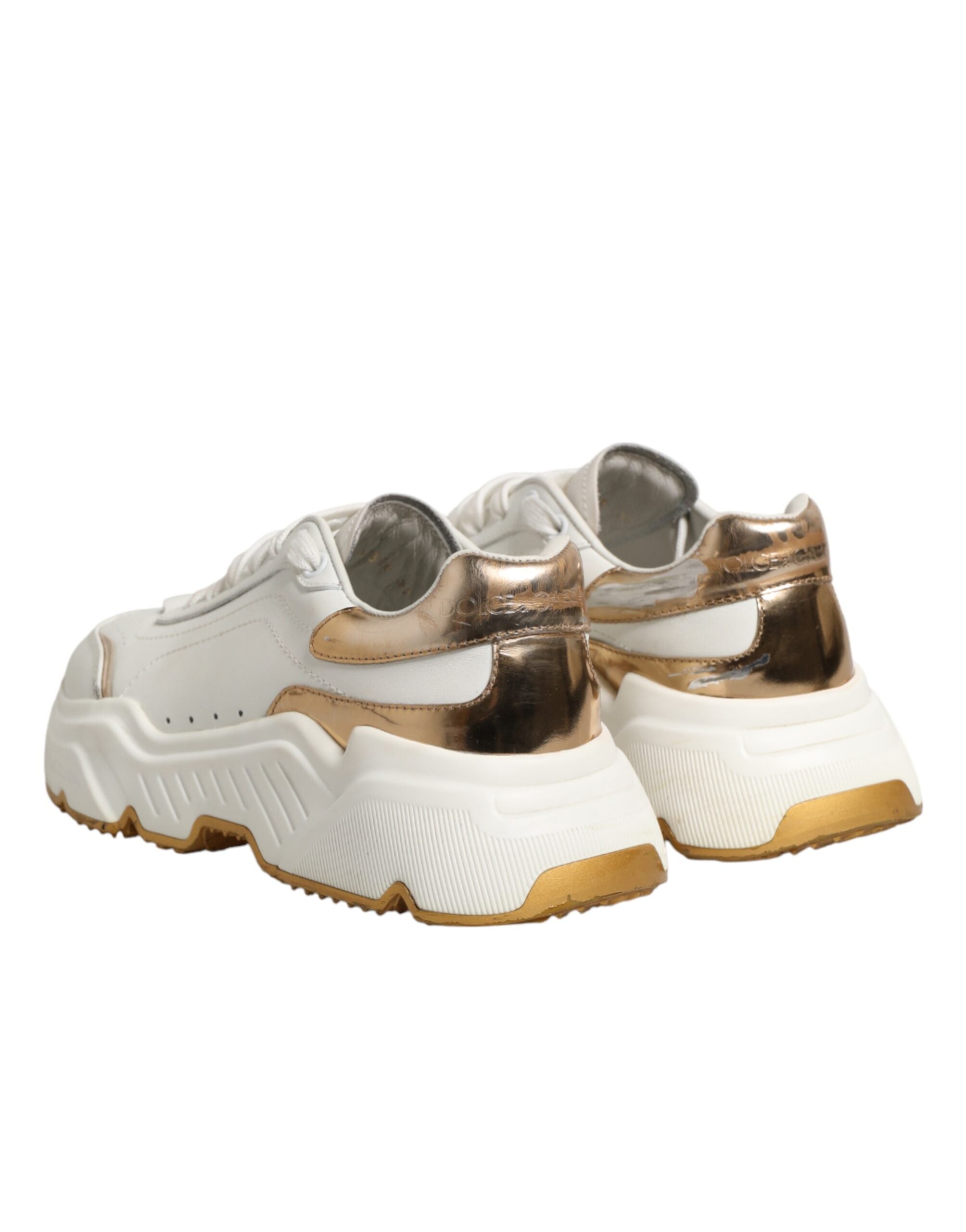 Dolce & Gabbana White Gold Daymaster Low Top Sneakers Women's Shoes (Pre-Owned)