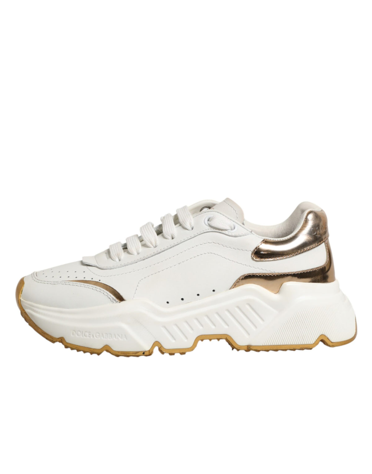 Dolce & Gabbana White Gold Daymaster Low Top Sneakers Women's Shoes (Pre-Owned)