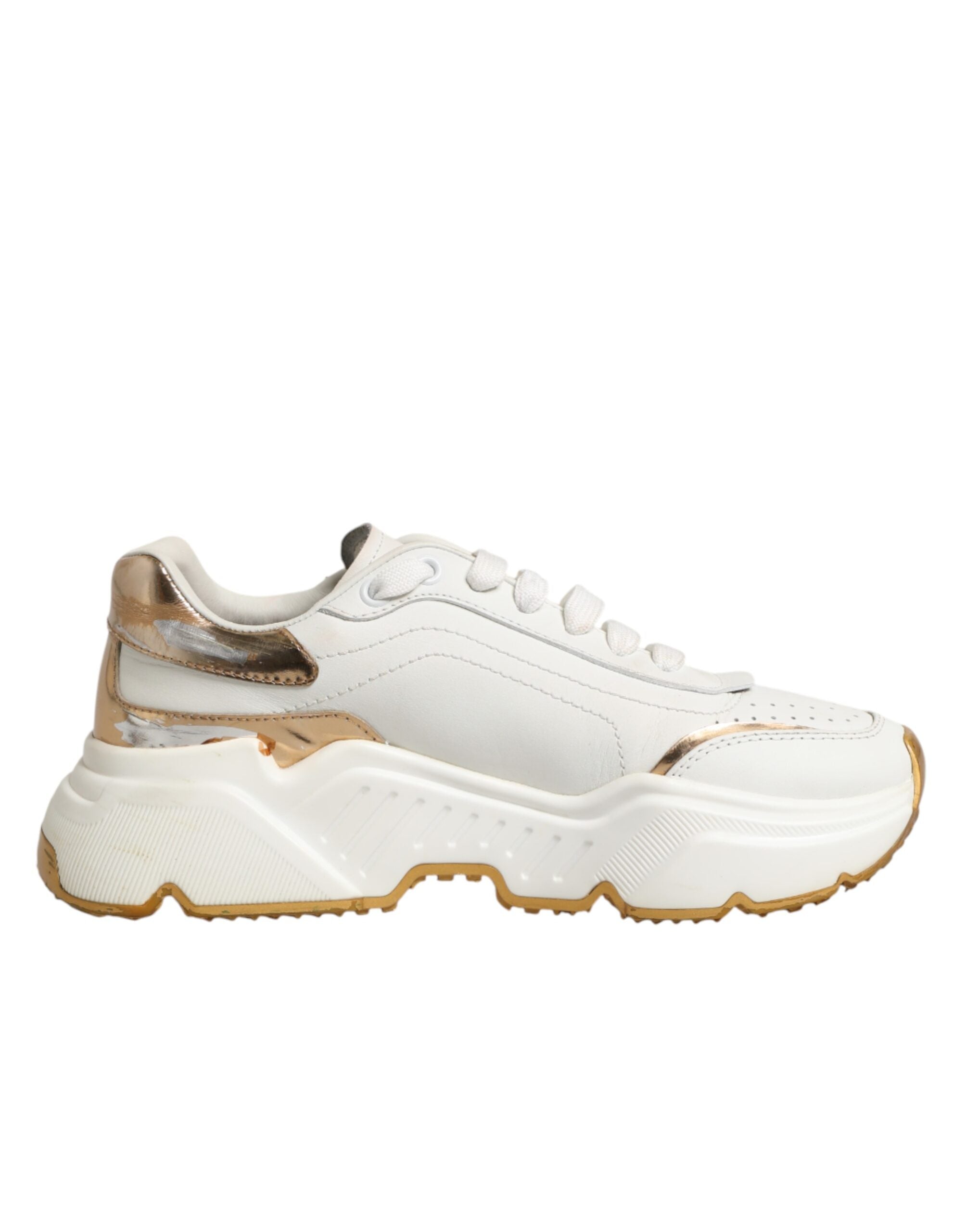 Dolce & Gabbana White Gold Daymaster Low Top Sneakers Women's Shoes (Pre-Owned)