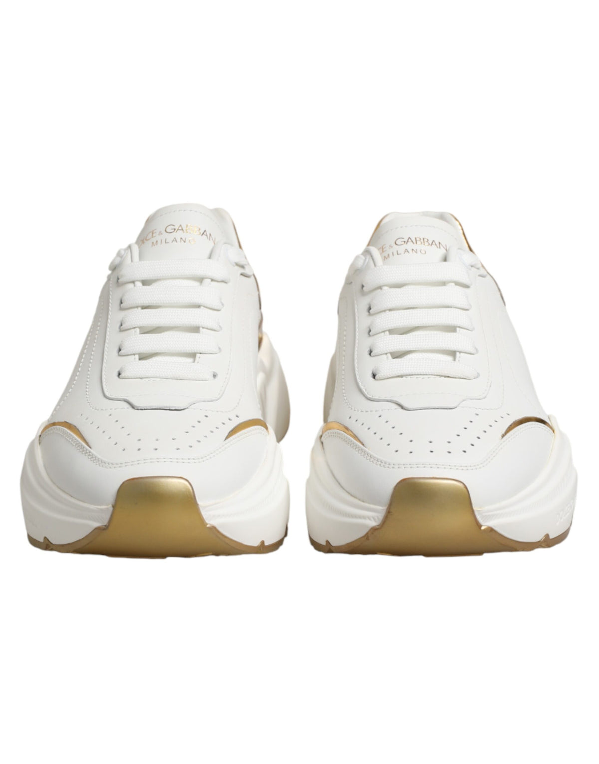 Dolce & Gabbana White Gold Daymaster Low Top Sneakers Women's Shoes (Pre-Owned)