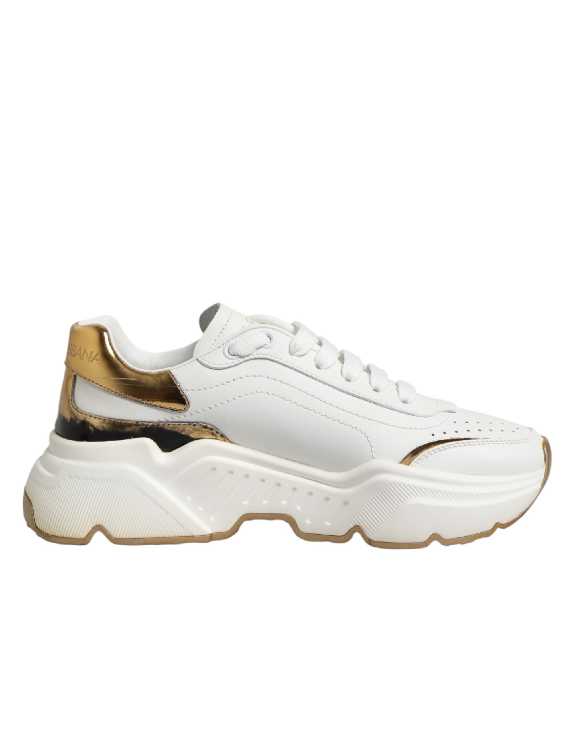 Dolce & Gabbana White Gold Daymaster Low Top Sneakers Women's Shoes (Pre-Owned)