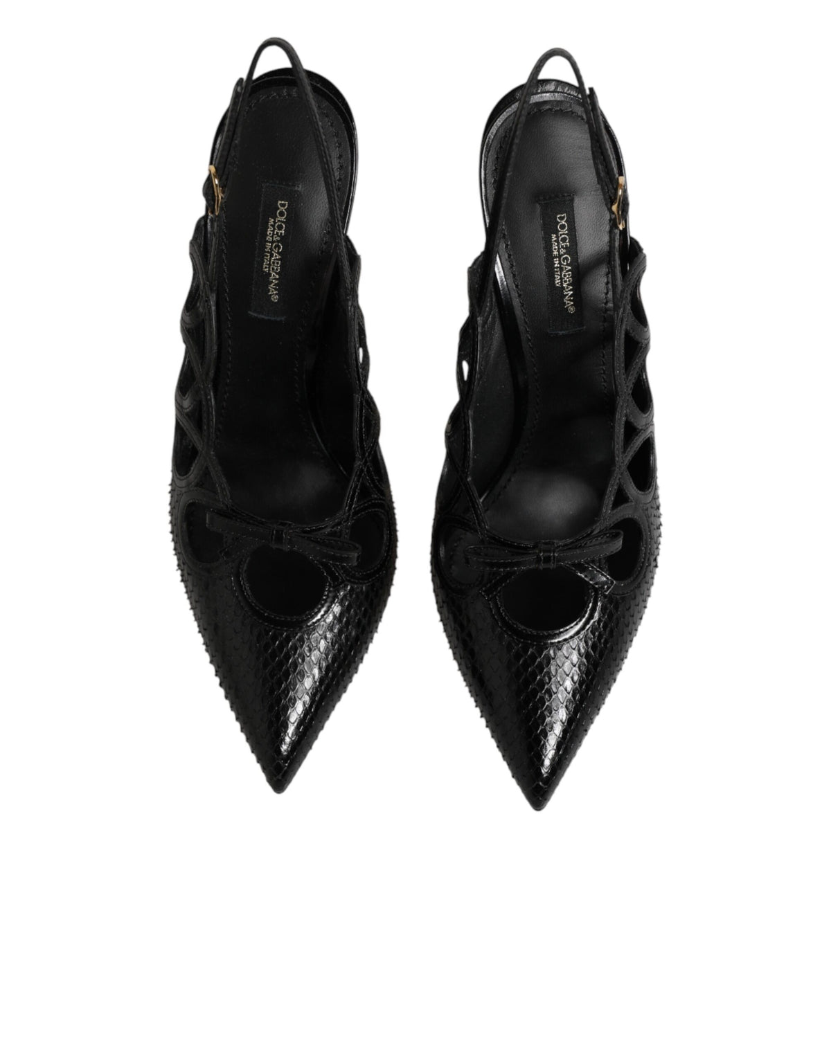 Dolce & Gabbana Leather High Heels Slingback Women's Shoes