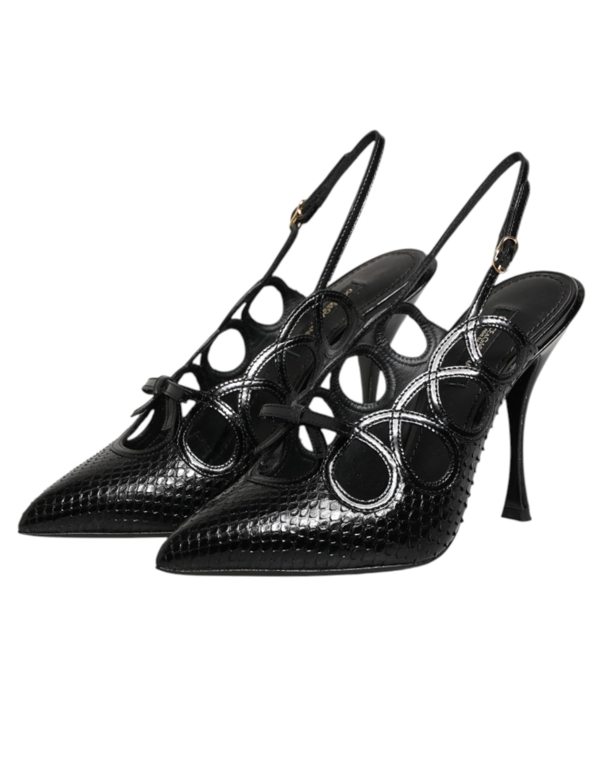Dolce & Gabbana Leather High Heels Slingback Women's Shoes