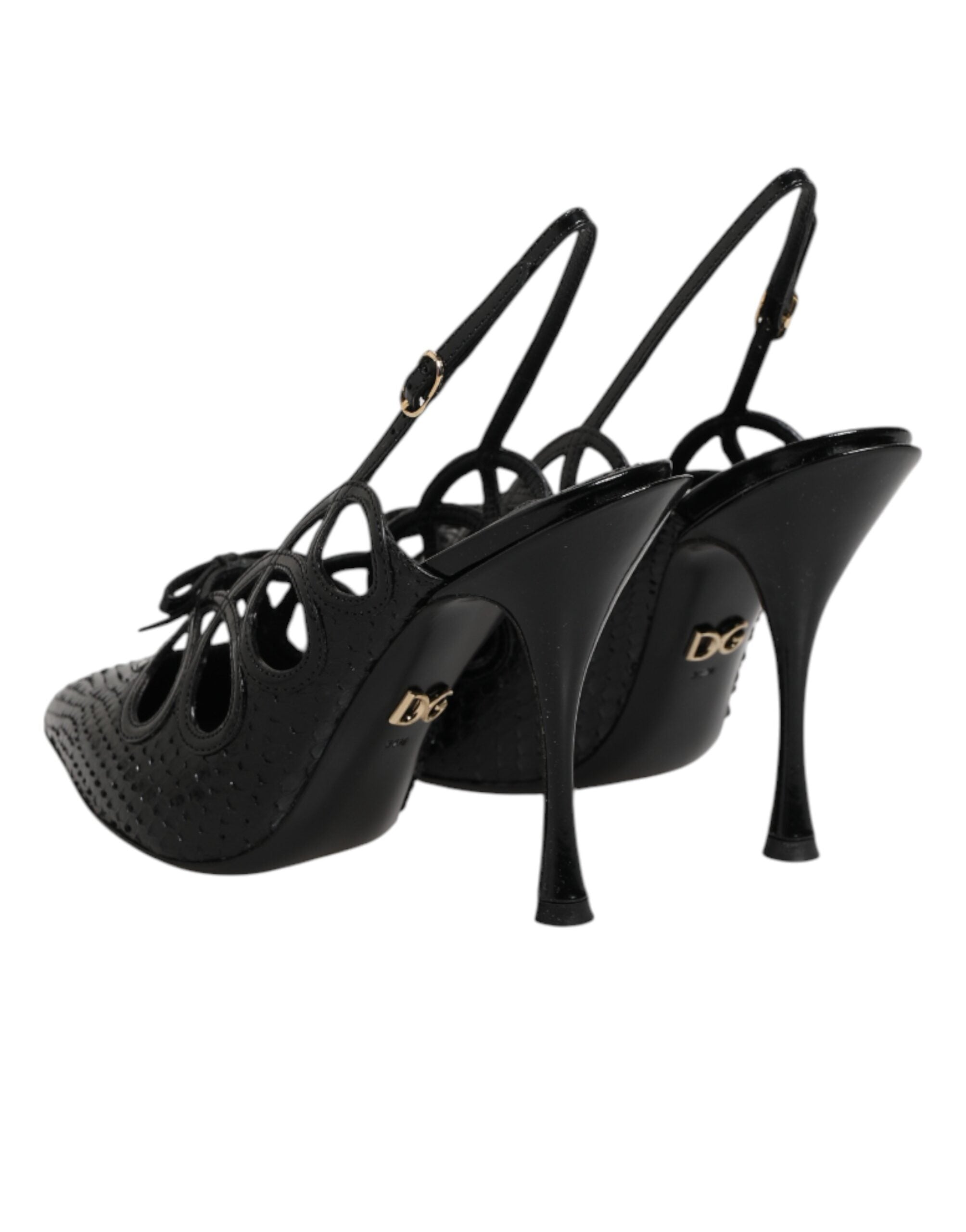 Dolce & Gabbana Leather High Heels Slingback Women's Shoes